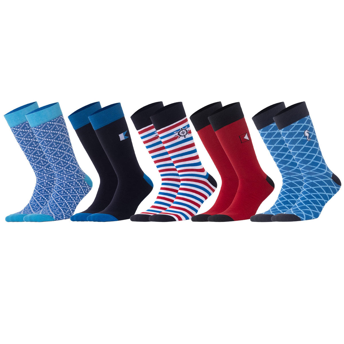 Biggdesign Ocean Herren Socken Set mit 5 bunten Paaren in Größe 41-46, ideal für jeden Anlass und aus hochwertigen Materialien gefertigt.