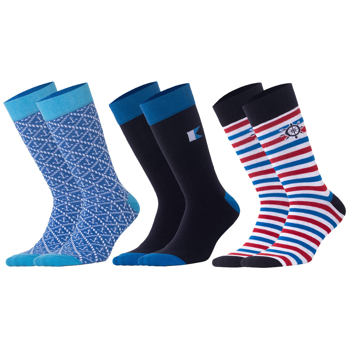 Biggdesign Ocean Herren Socken Set mit 5 bunten Paaren in Größe 41-46, ideal für jeden Anlass und aus hochwertigen Materialien gefertigt.