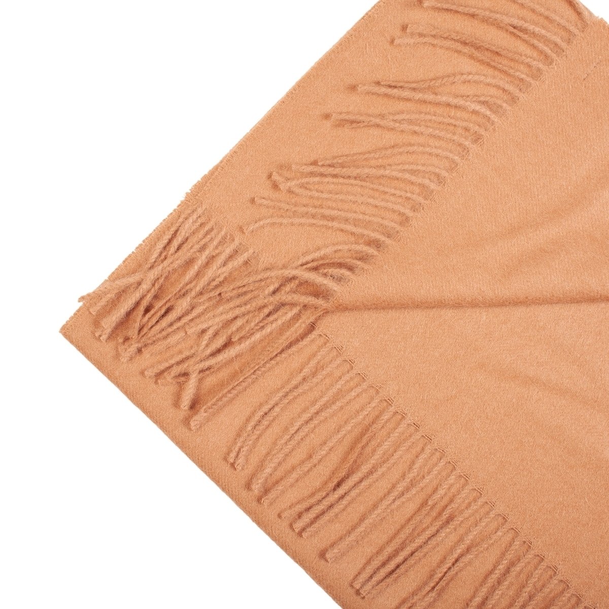 Luxurious camel alpaca wool scarf, soft and warm, showcasing its elegant design and rich texture.