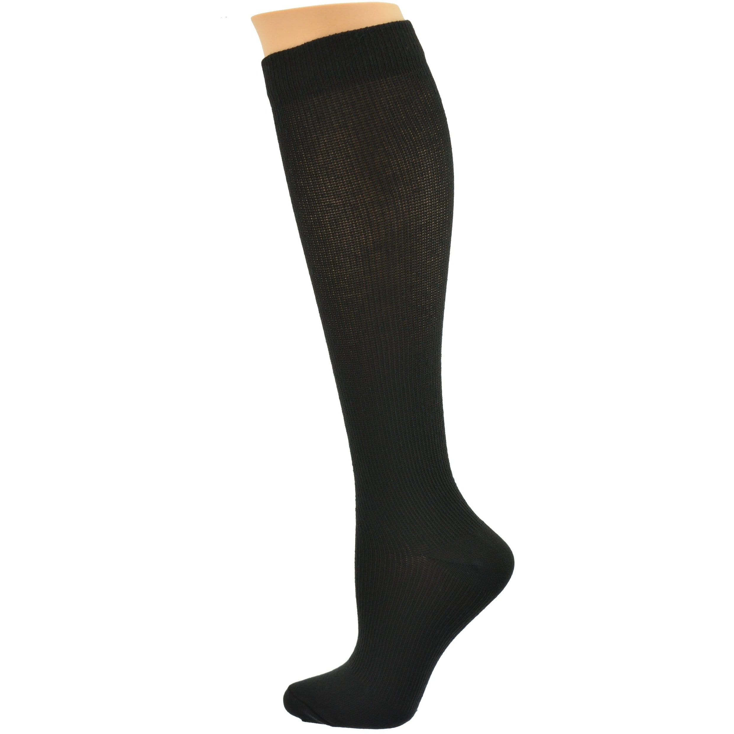 A pack of three Firm Compression Ultra Spun Knee-Hi socks, showcasing their soft texture and graduated compression design.