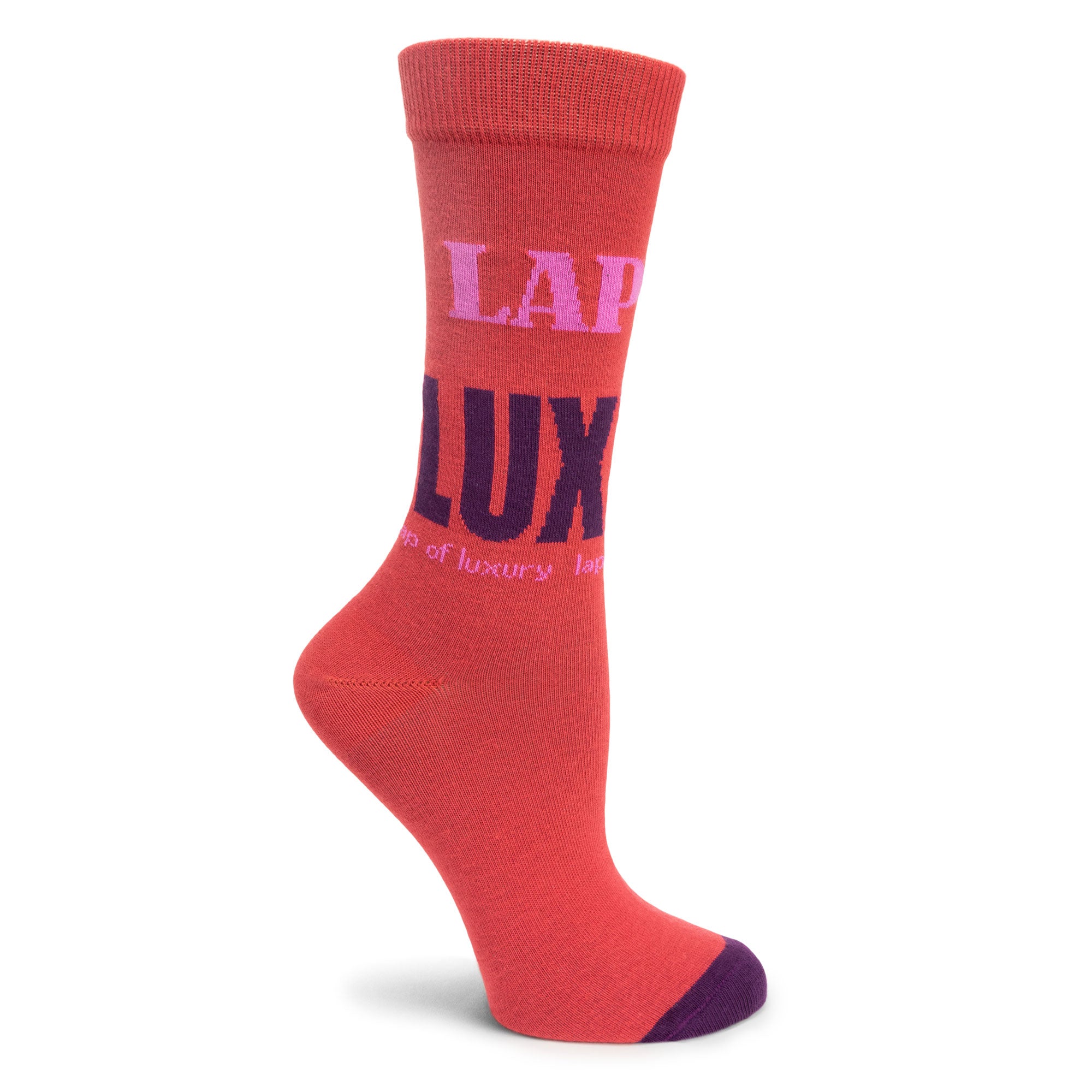 A pair of Lap of... Socks featuring a vibrant floral design, perfect for women’s shoe sizes 5-10, showcasing comfort and style.