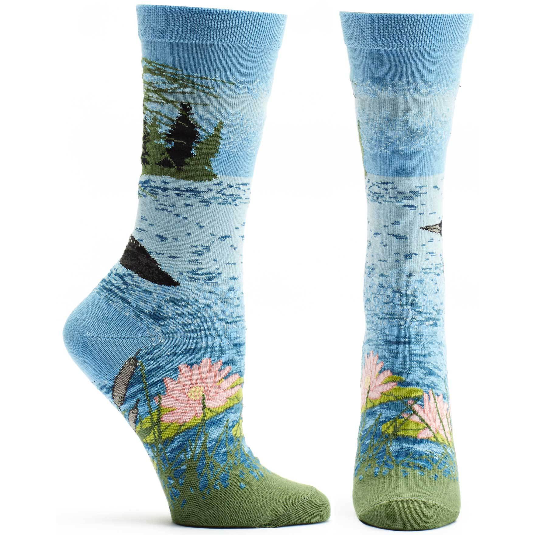 Loon Lake Sock featuring a soft cotton blend, seamless toe design, and vibrant colors, perfect for comfort and style.