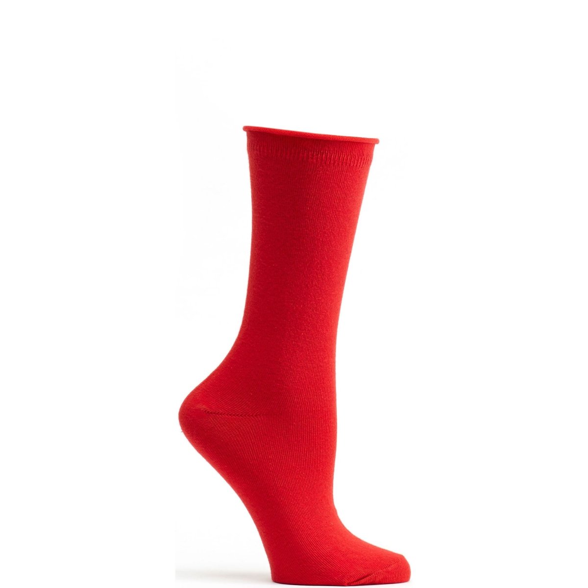 A pair of Mid Zone Crew Socks in various colors, showcasing their mid-calf length and soft cotton blend material.