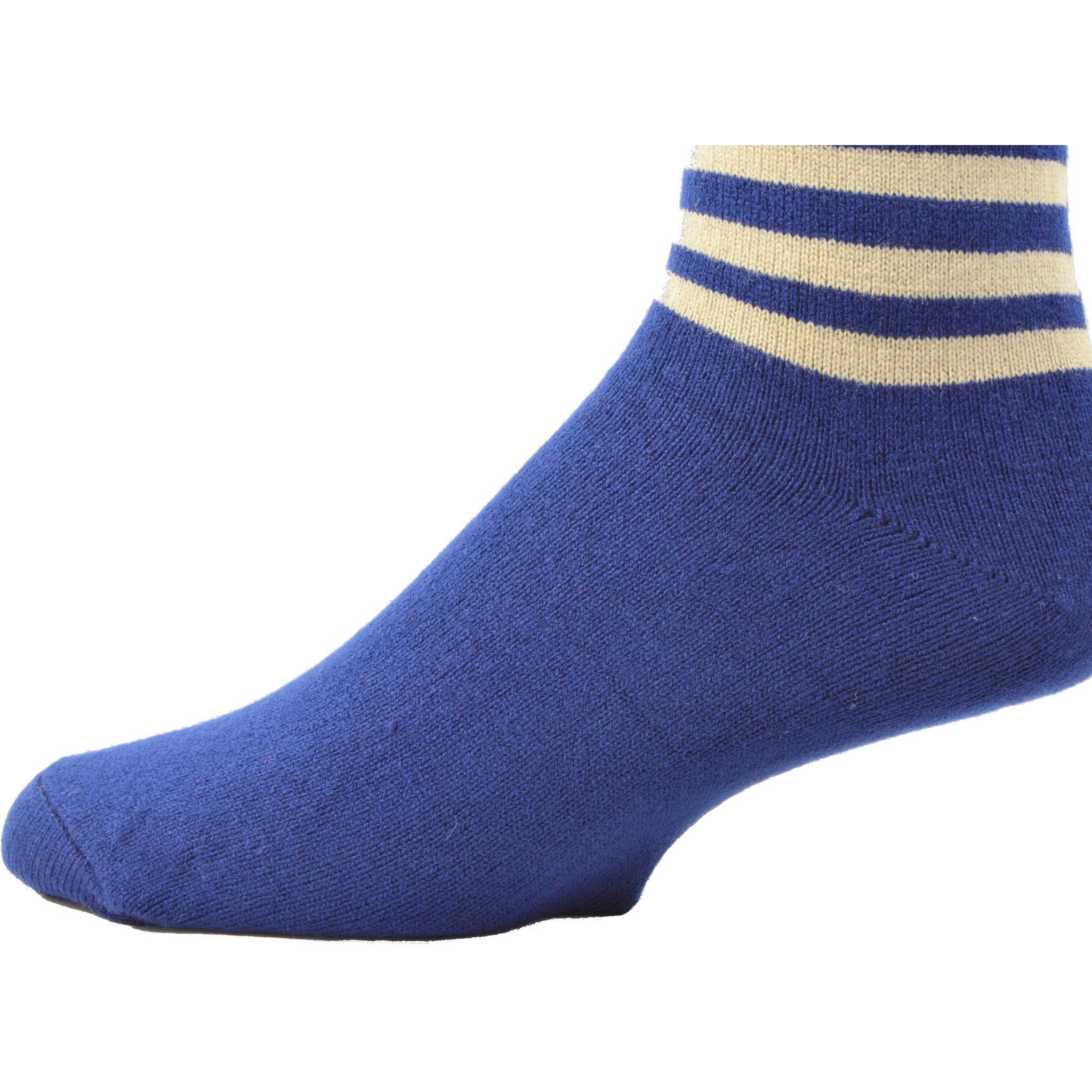 Multi Color Striped Acrylic Crew socks featuring vibrant stripes in various colors, made from soft high bulk acrylic material.