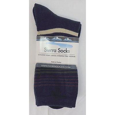 Multi Color Striped Acrylic Crew socks featuring vibrant stripes in various colors, made from soft high bulk acrylic material.