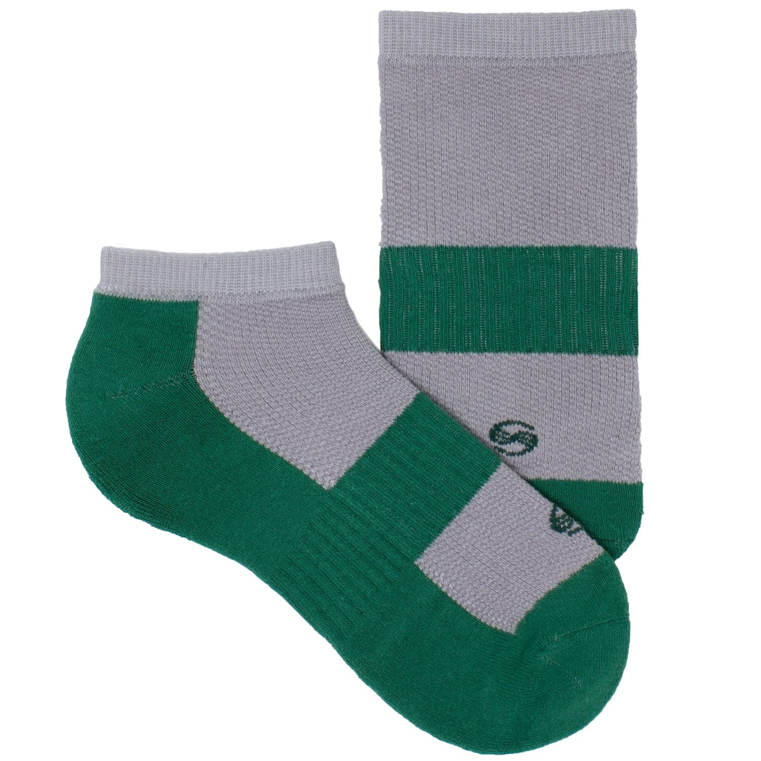 No Show Performance Athletic Socks in vibrant colors, showcasing cushioned heel and toe, seamless design, and breathable fabric.