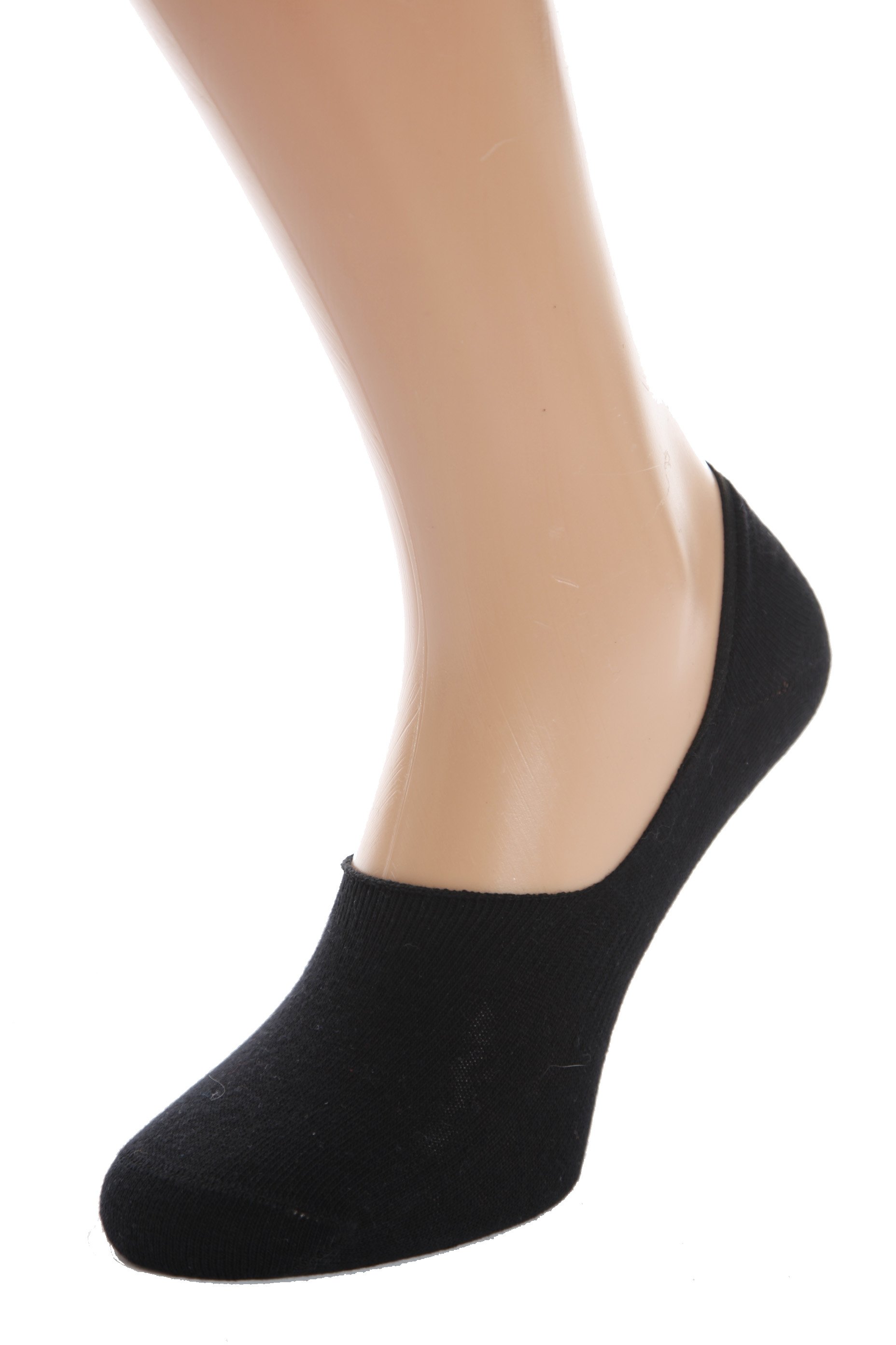 NORMAN men's black low-cut socks featuring silicone heel grips for a secure fit, made from a soft cotton blend.