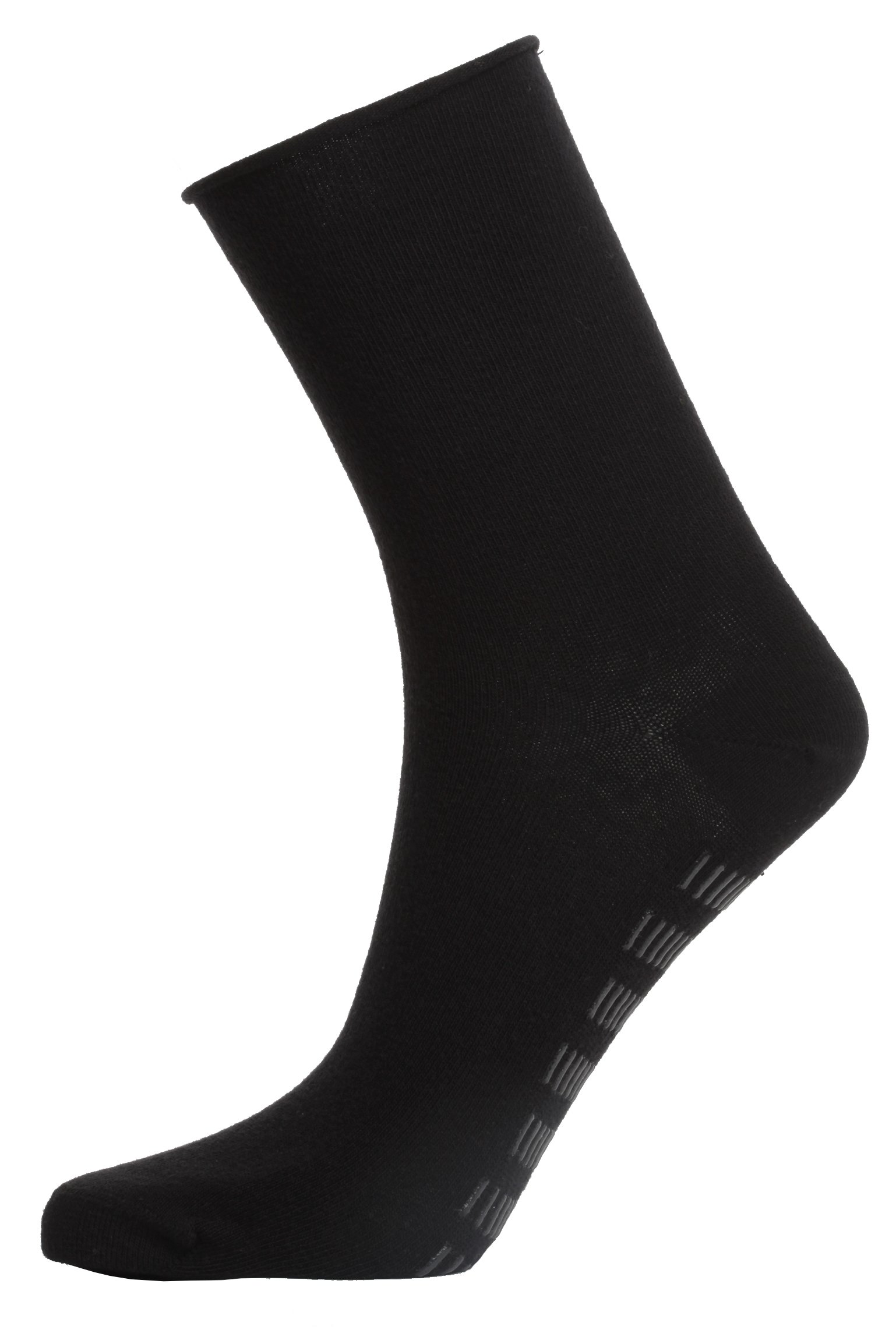 OLEV black anti-slip socks for women featuring a soft cotton blend and grip soles for safety.