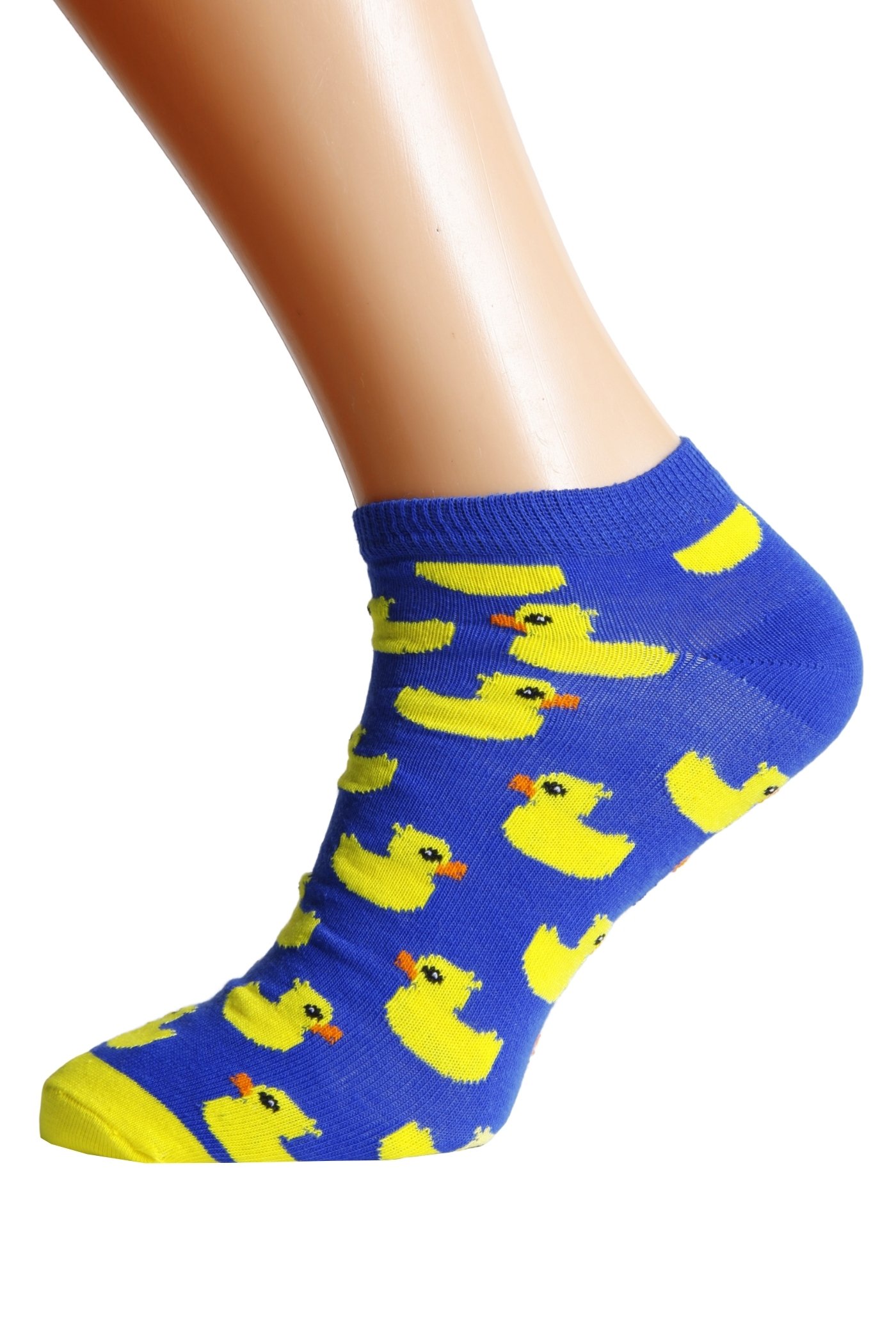 PARDIRALLI blue low cut socks featuring a unique duck knit pattern, made from a soft cotton blend for comfort.