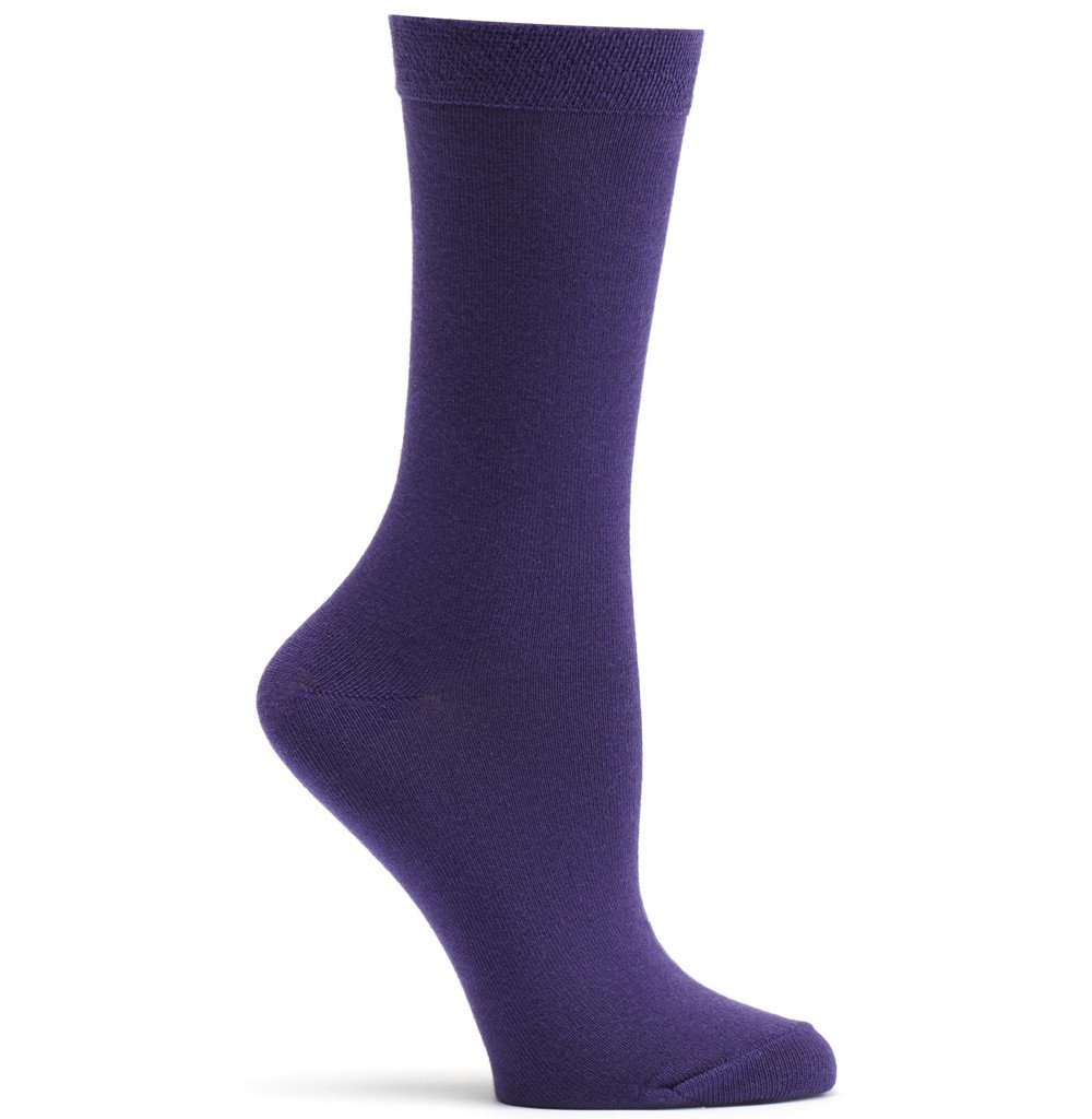 A pair of Pima Cotton Mid Zone Socks in solid color, showcasing their soft texture and pointed toe design, perfect for comfort and durability.