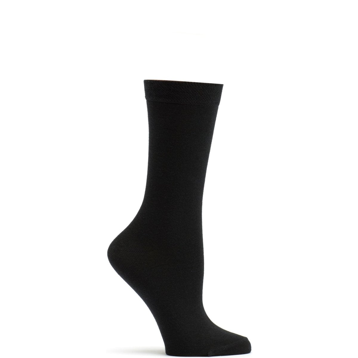 A pair of Pima Cotton Mid Zone Socks in solid color, showcasing their soft texture and pointed toe design, perfect for comfort and durability.