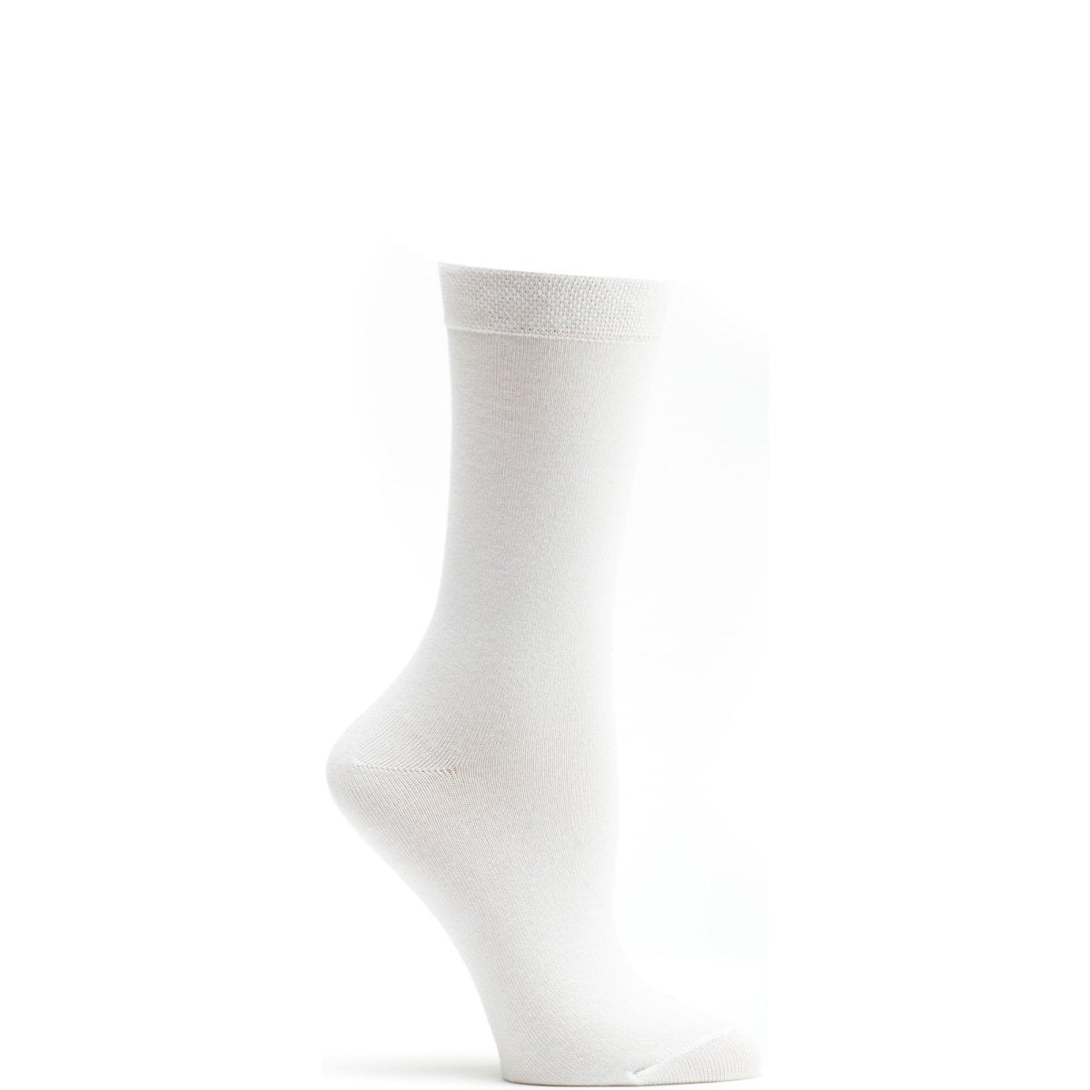 A pair of Pima Cotton Mid Zone Socks in solid color, showcasing their soft texture and pointed toe design, perfect for comfort and durability.