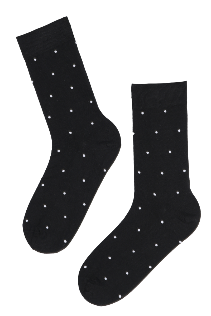 A pair of stylish black cotton socks with silver thread, showcasing their unique design and high-quality materials.