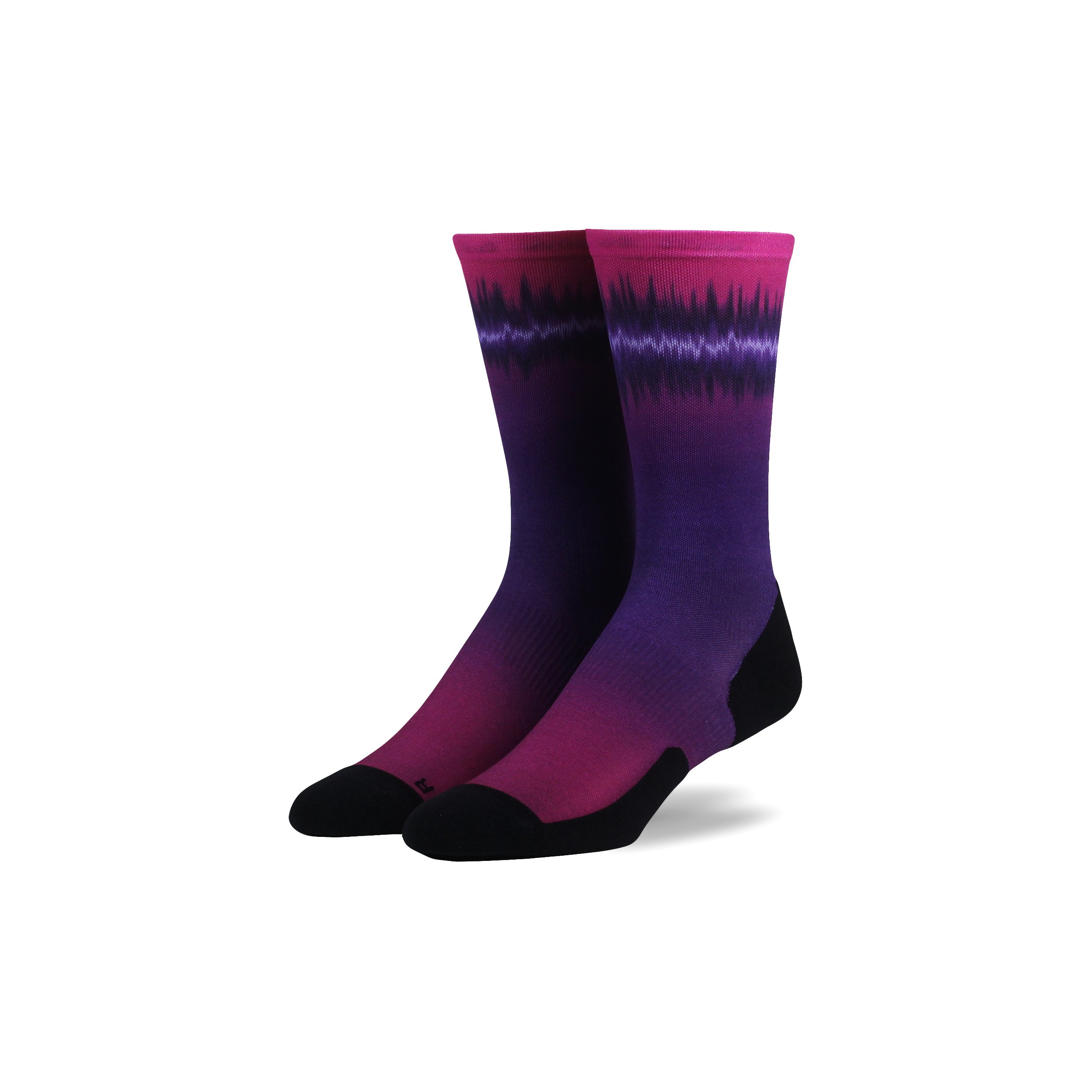 Soundwave Run Crew Compression Socks designed for enhanced performance and muscle support during running and workouts.