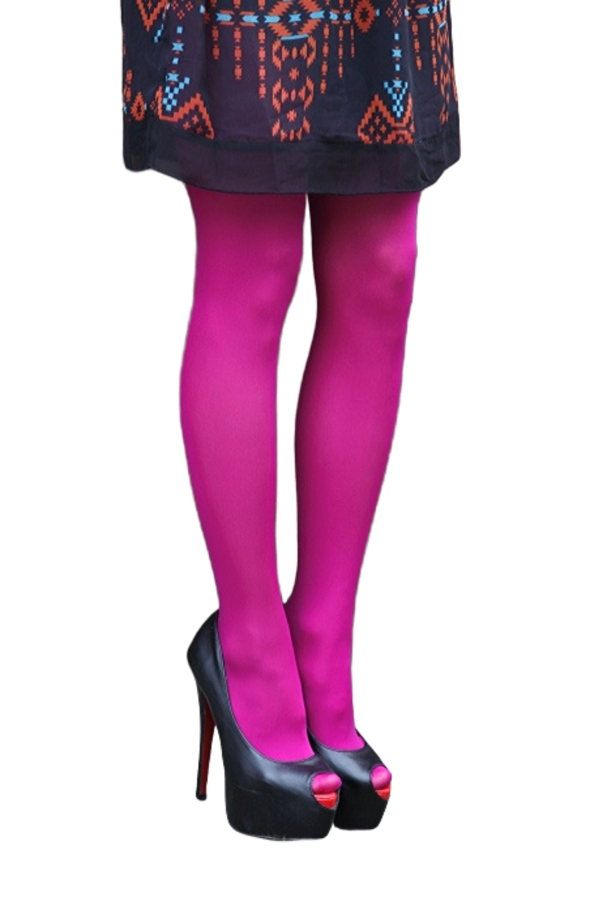 STIINA CARDINALE women's microfiber tights in black, showcasing a smooth texture and comfortable fit.