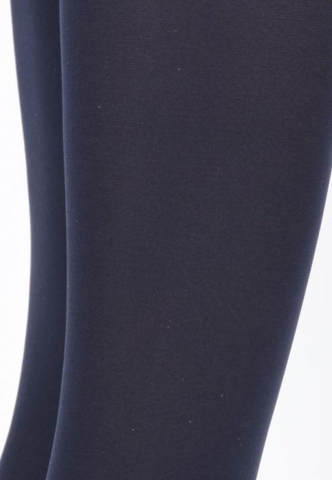 STIINA MARINE women's microfiber tights in dark blue, showcasing a comfortable gusset and 40 DEN thickness.