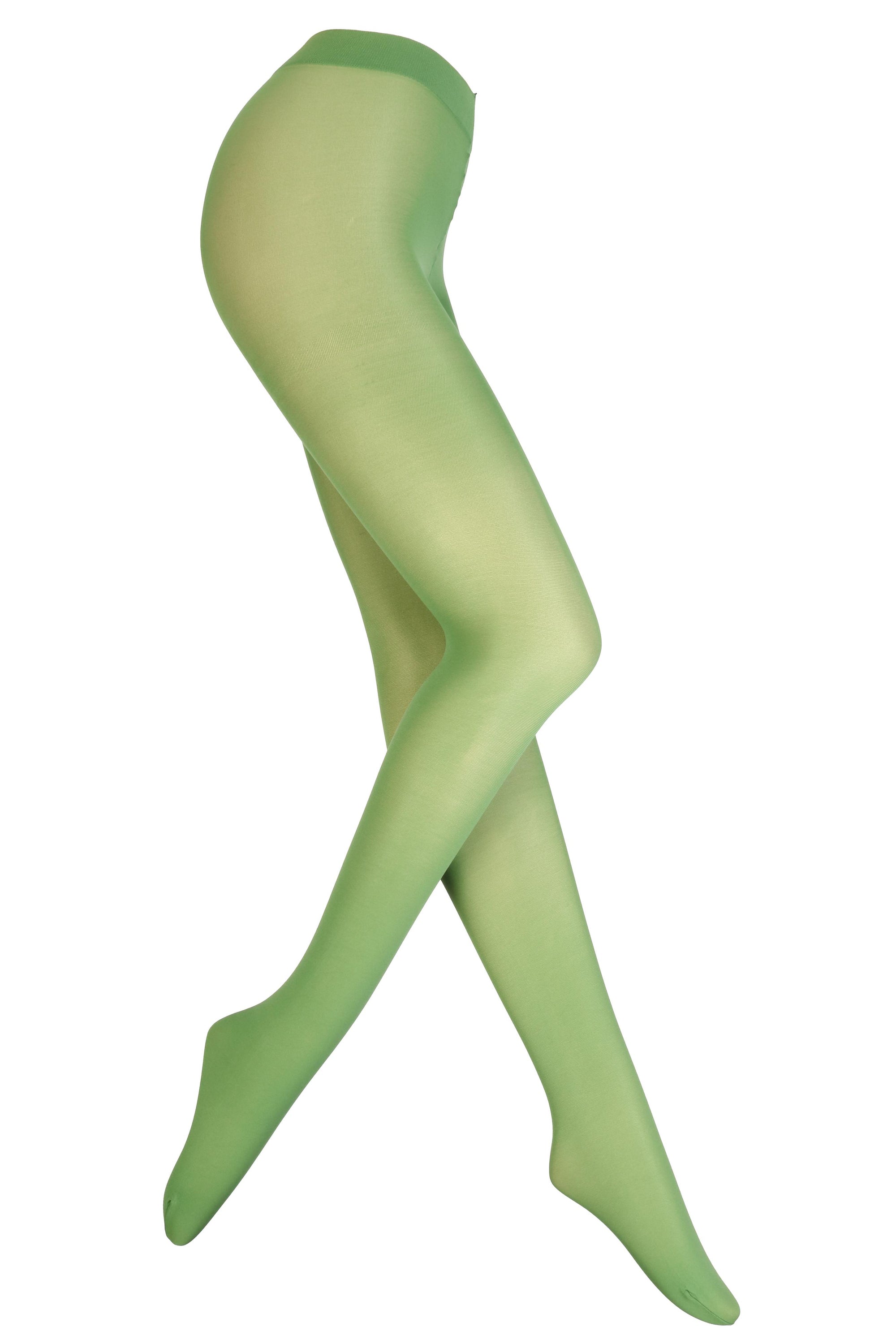 STIINA VERDE women's microfibre tights in green, featuring a soft texture and comfortable gusset.