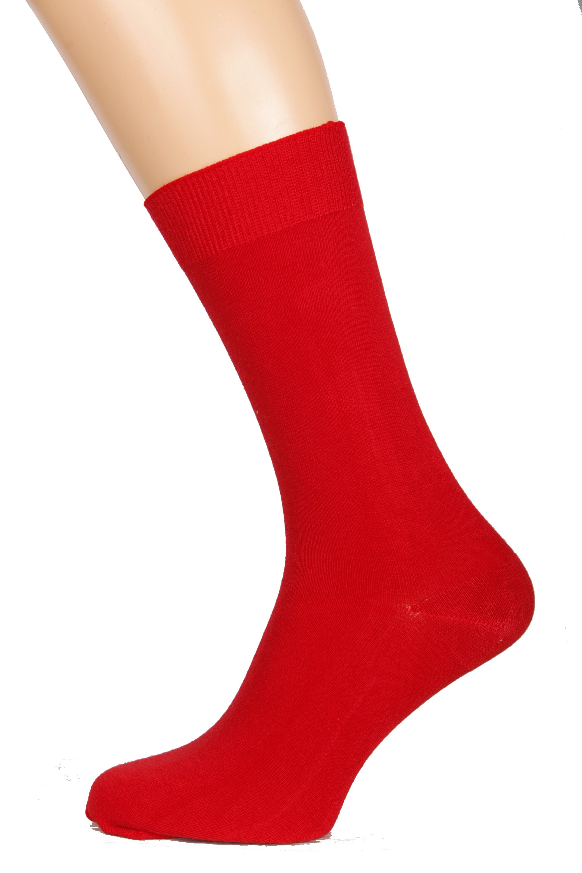 TAUNO men's red socks made from soft bamboo viscose, featuring wide ribbing for comfort and style.