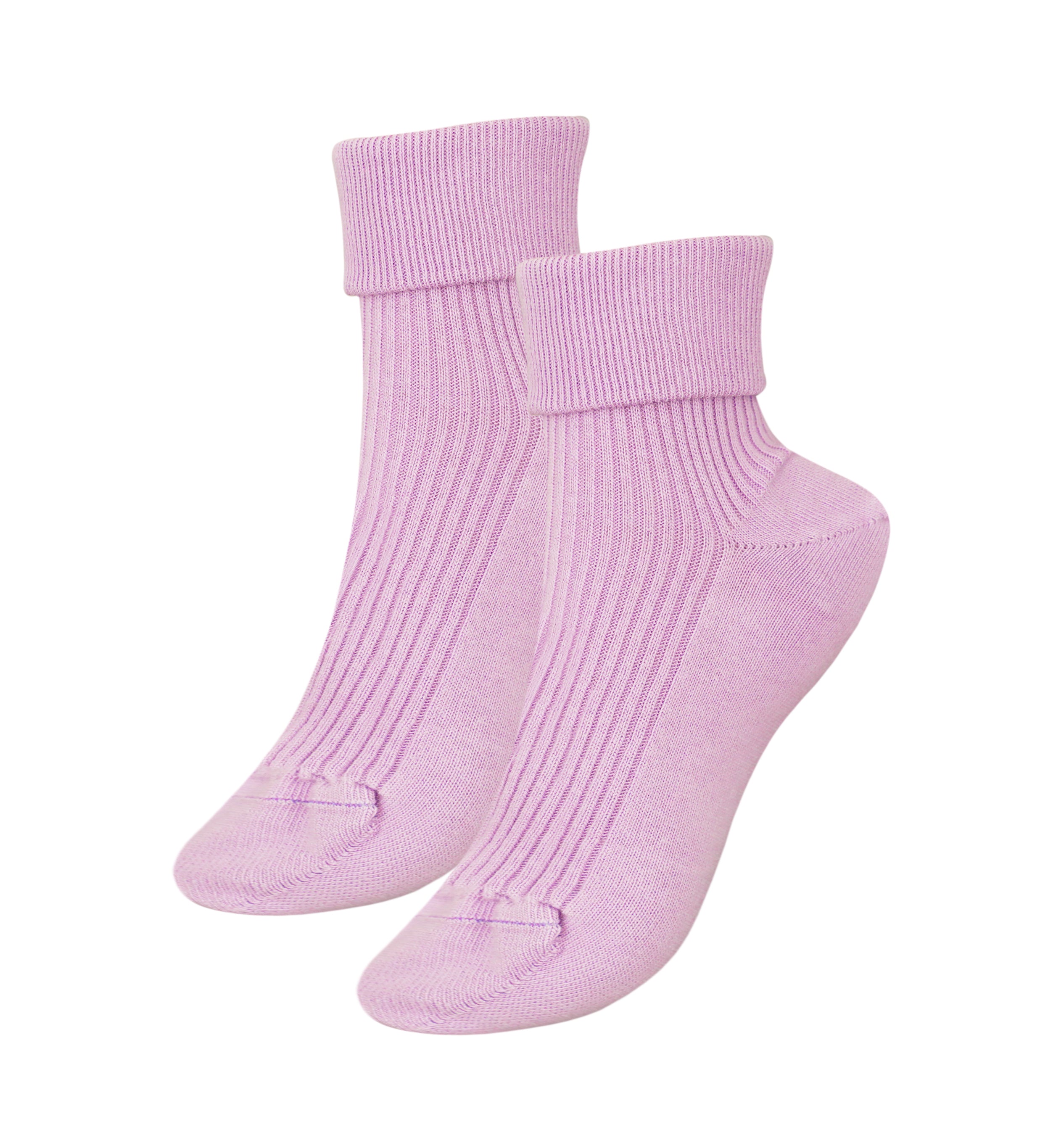 A pair of tittimitti® 100% Organic Combed Cotton Women's Socks in various colors, showcasing their luxurious texture and adjustable cuff design.