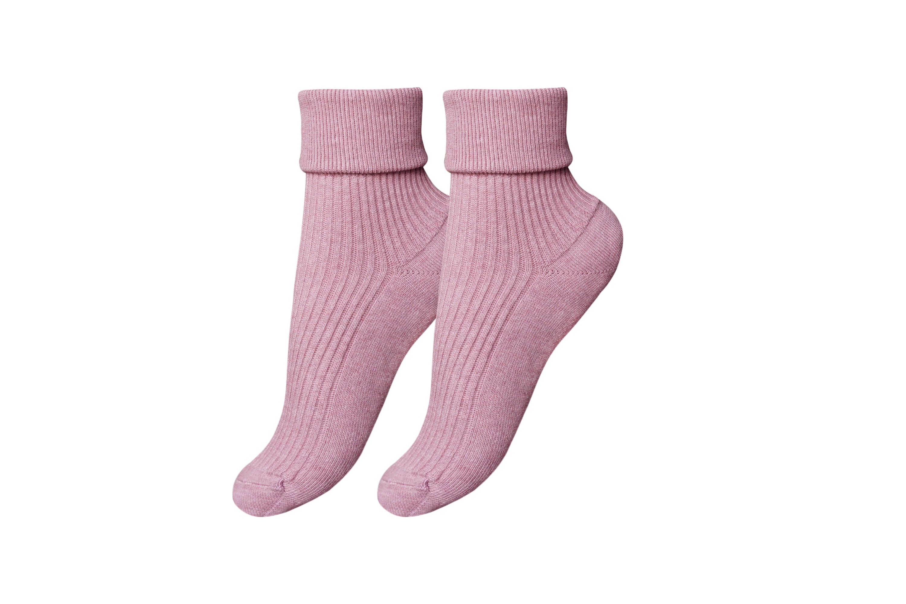 A pair of tittimitti® 100% Organic Combed Cotton Women's Socks in various colors, showcasing their luxurious texture and adjustable cuff design.