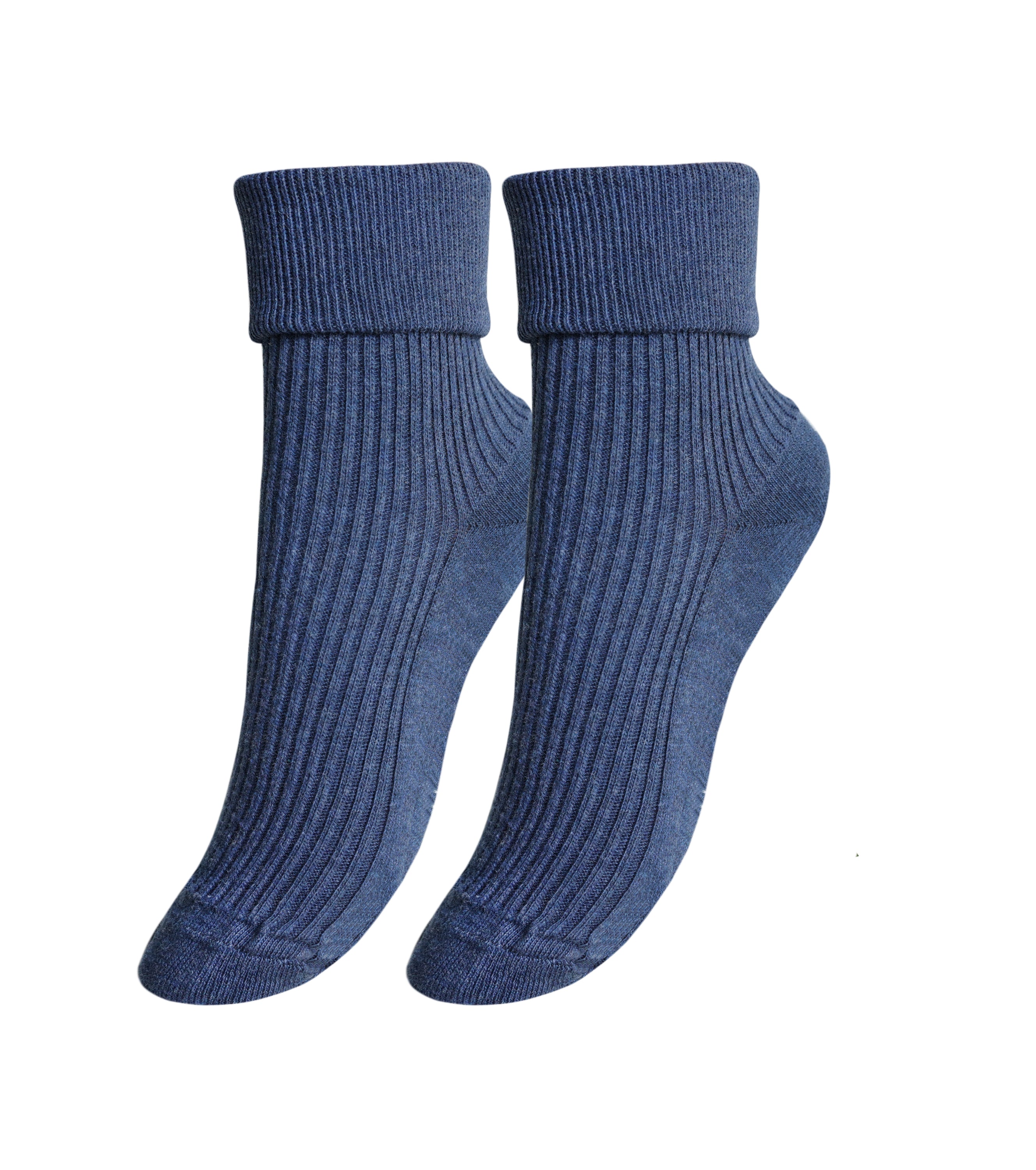 A pair of tittimitti® 100% Organic Combed Cotton Women's Socks in various colors, showcasing their luxurious texture and adjustable cuff design.