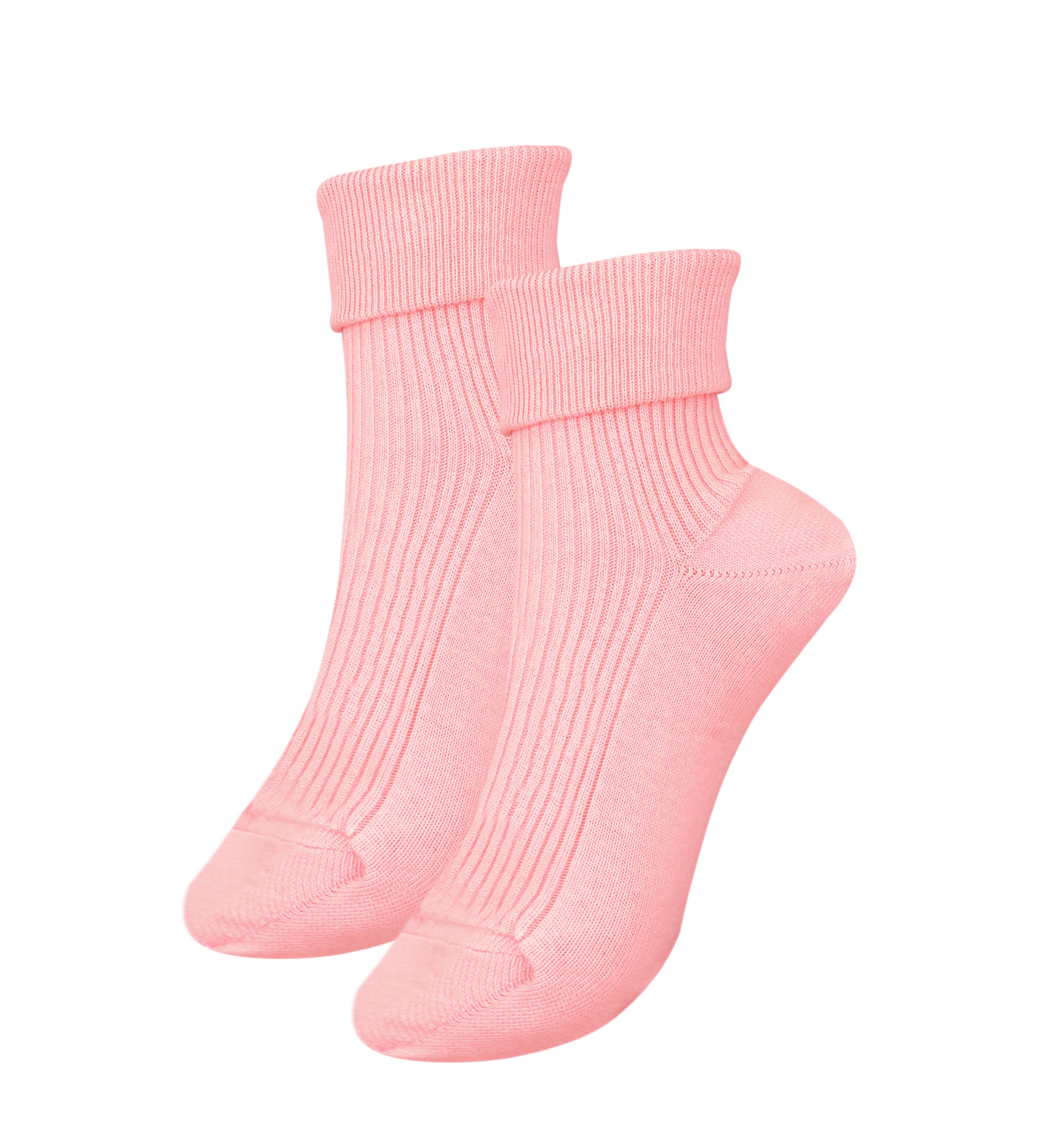 A pair of tittimitti® 100% Organic Combed Cotton Women's Socks in various colors, showcasing their luxurious texture and adjustable cuff design.