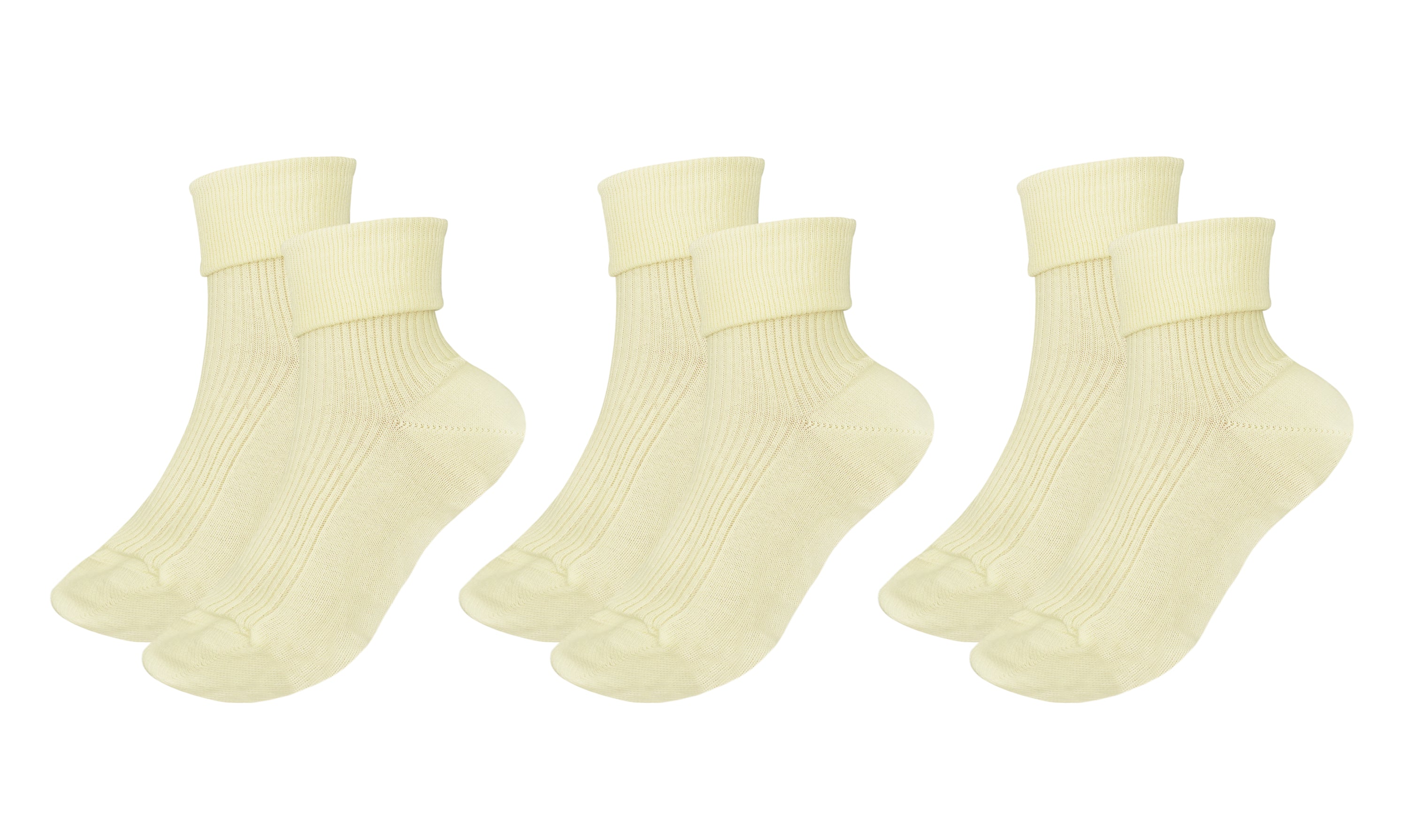 A pack of three pairs of tittimitti® luxury women's socks made from 100% organic combed cotton, showcasing various colors and textures.