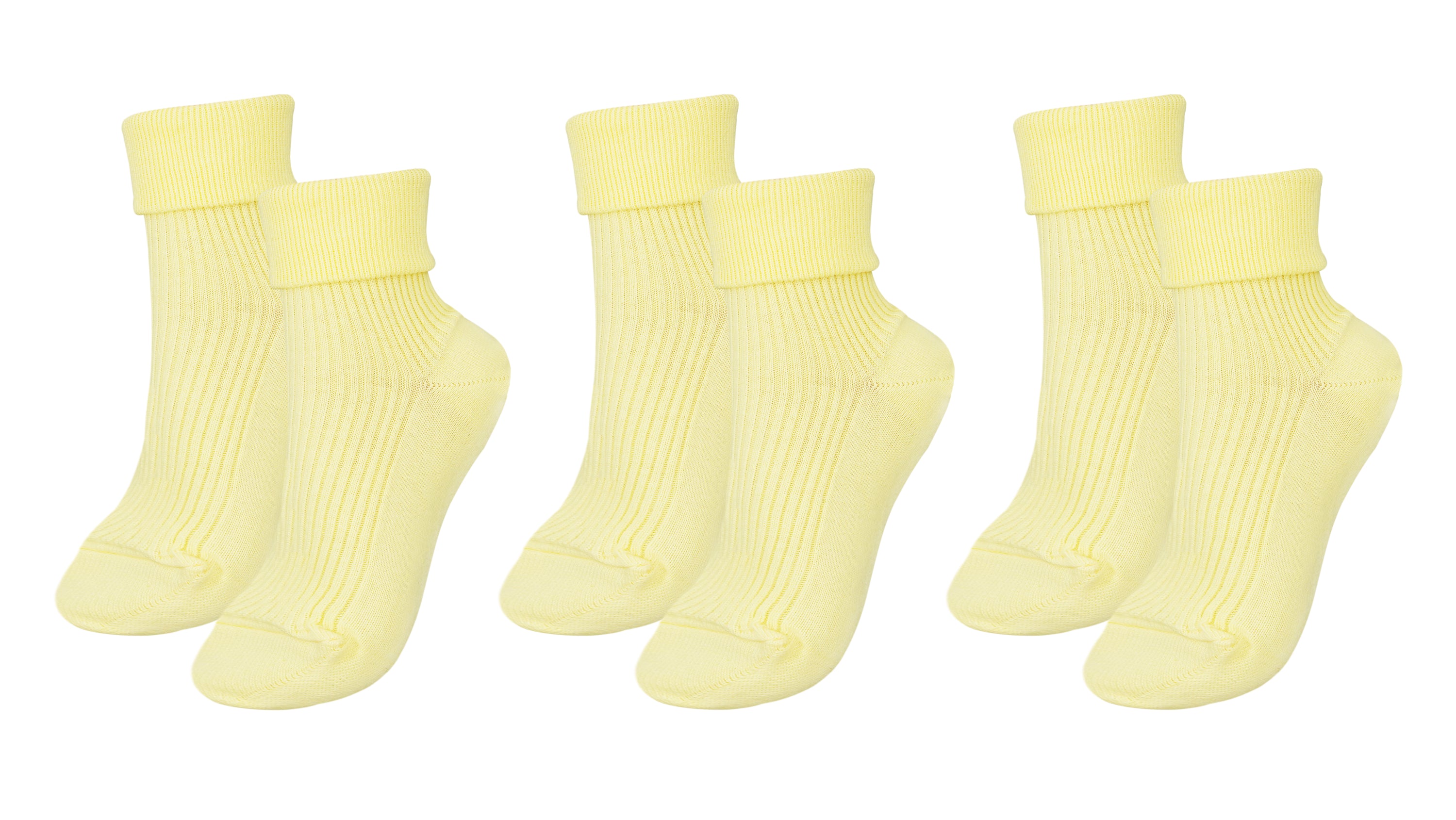 A pack of three pairs of tittimitti® luxury women's socks made from 100% organic combed cotton, showcasing various colors and textures.