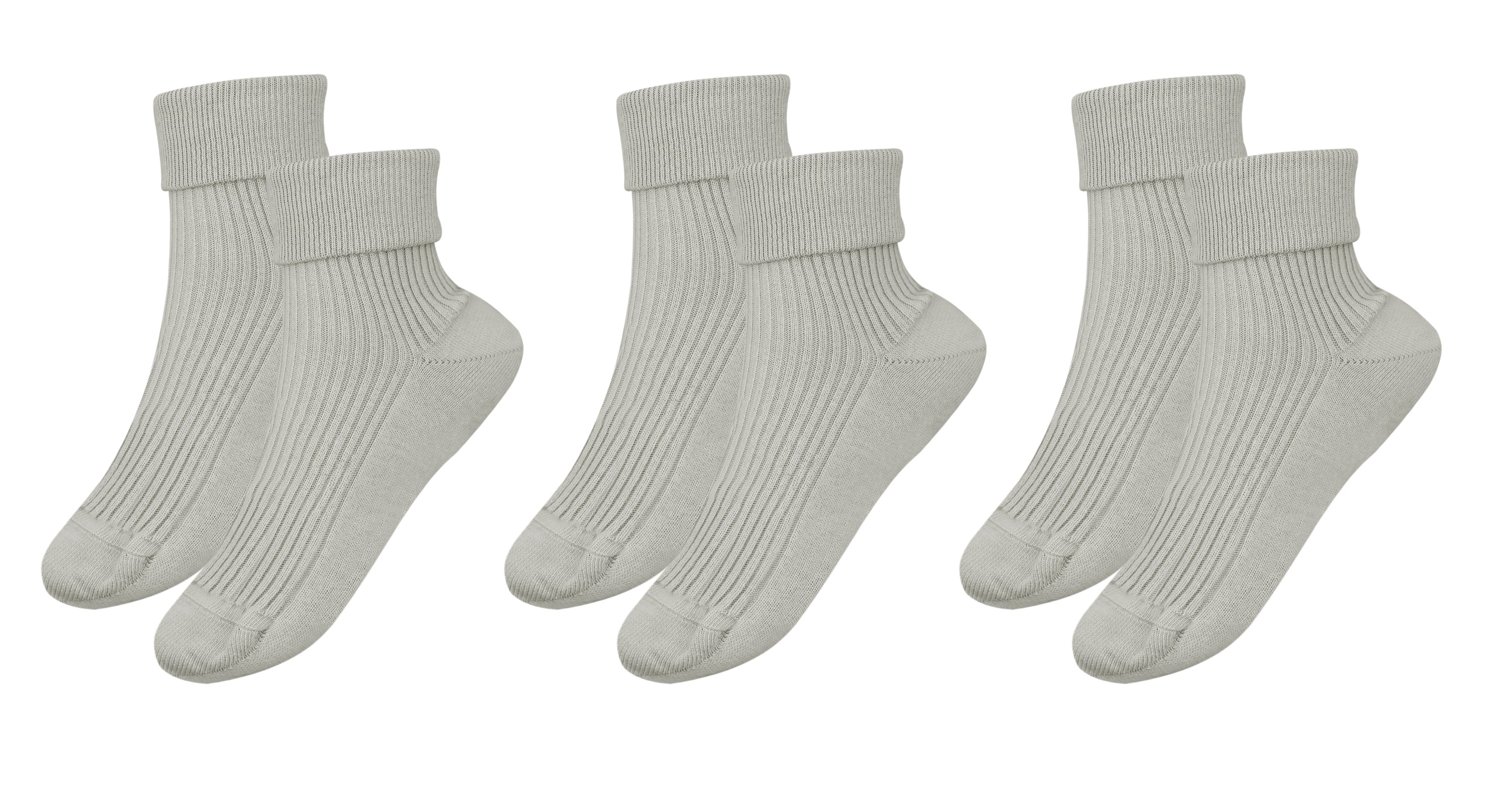 A pack of three pairs of tittimitti® luxury women's socks made from 100% organic combed cotton, showcasing various colors and textures.