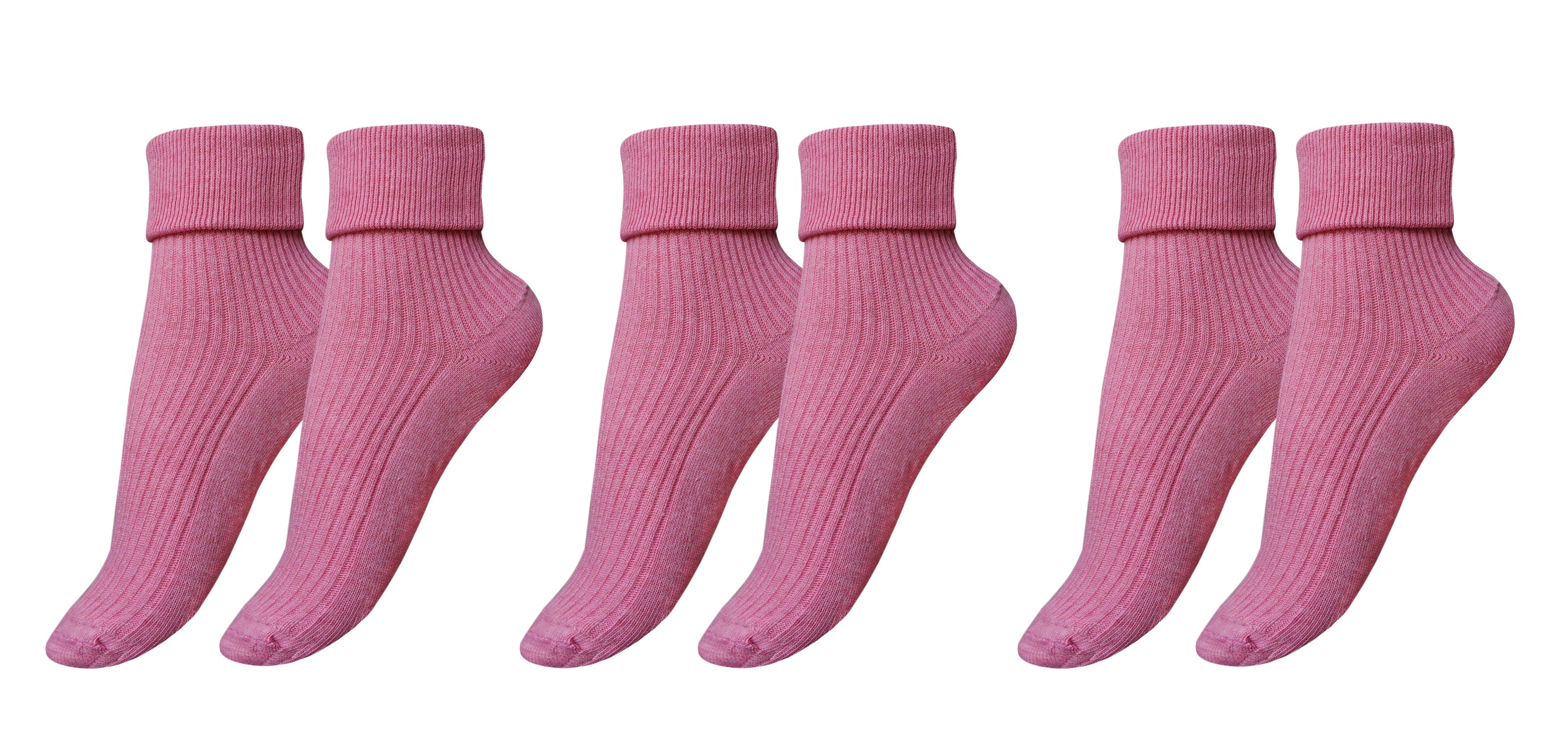 A pack of three pairs of tittimitti® luxury women's socks made from 100% organic combed cotton, showcasing various colors and textures.