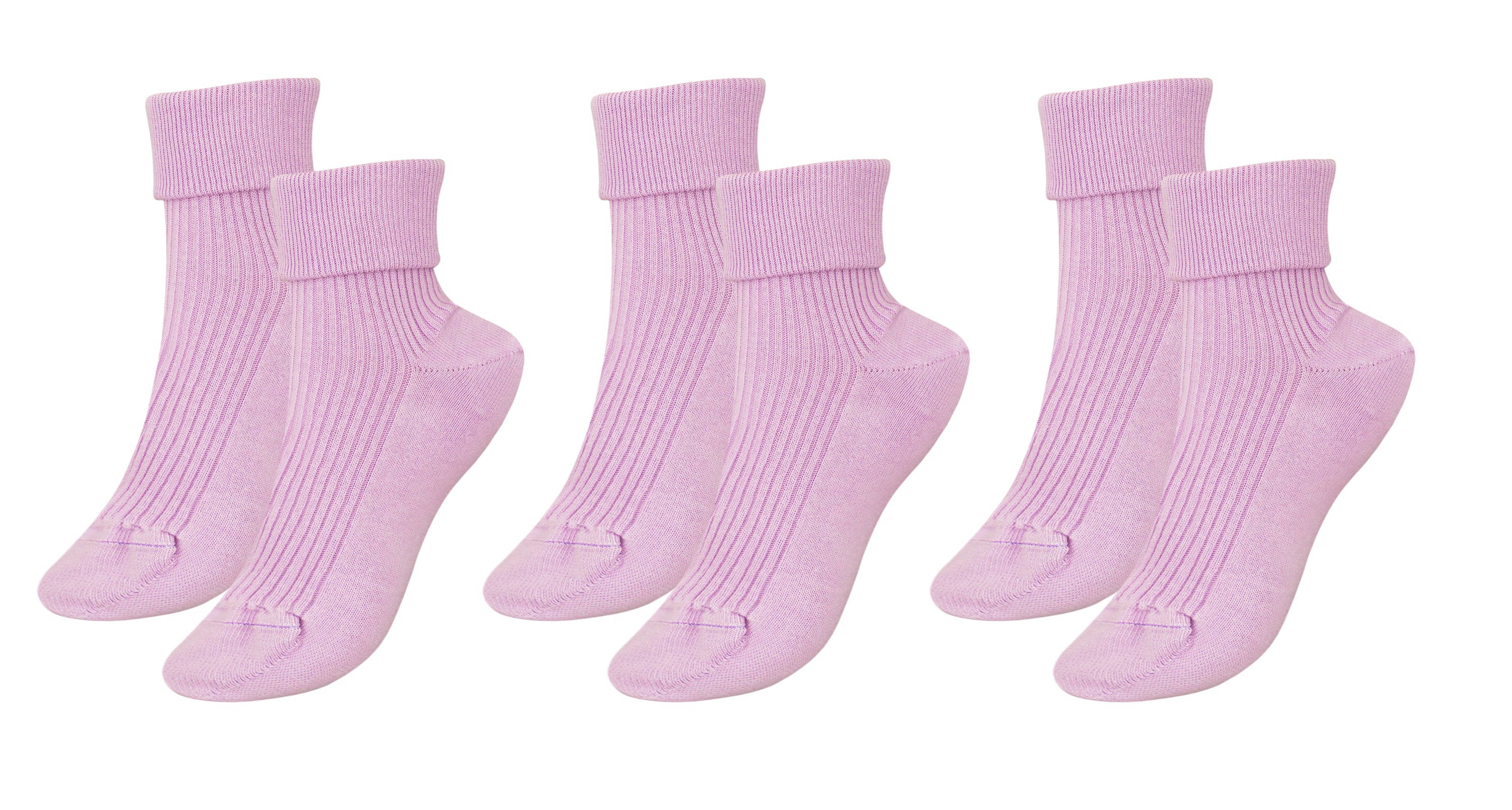 A pack of three pairs of tittimitti® luxury women's socks made from 100% organic combed cotton, showcasing various colors and textures.