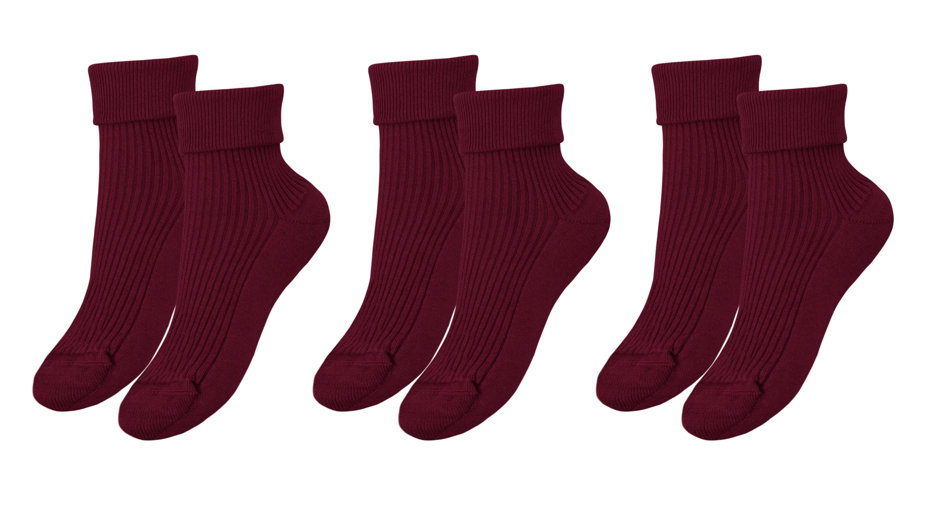 A pack of three pairs of tittimitti® luxury women's socks made from 100% organic combed cotton, showcasing various colors and textures.