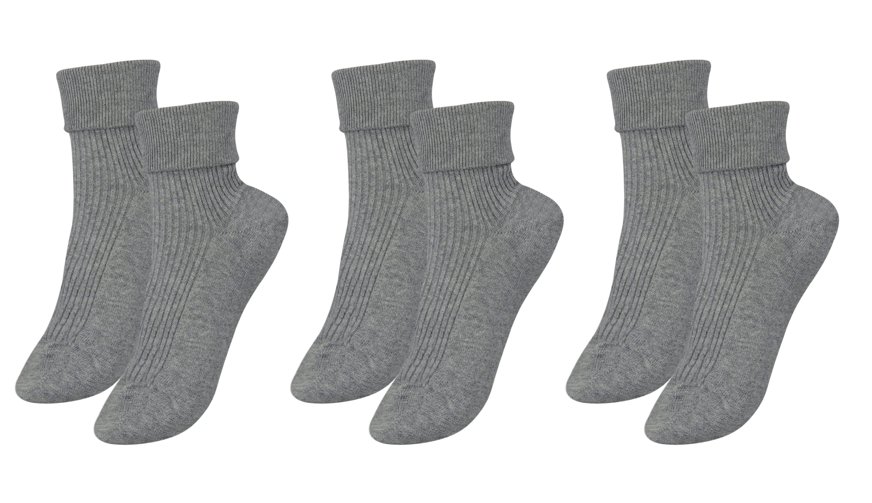 A pack of three pairs of tittimitti® luxury women's socks made from 100% organic combed cotton, showcasing various colors and textures.