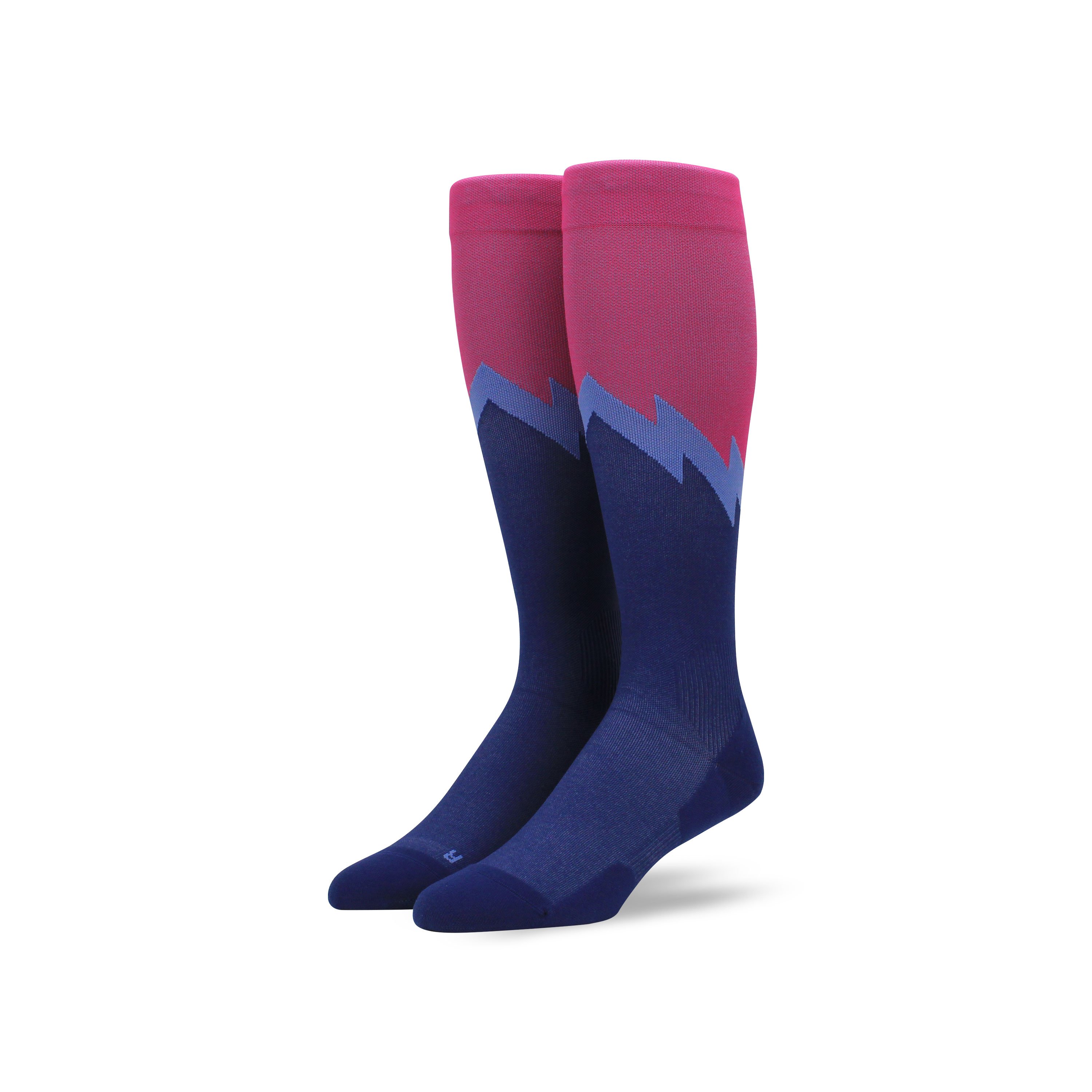 Valen Run OTC Compression Socks in black with graduated compression design, showcasing moisture-wicking fabric and anatomical fit.