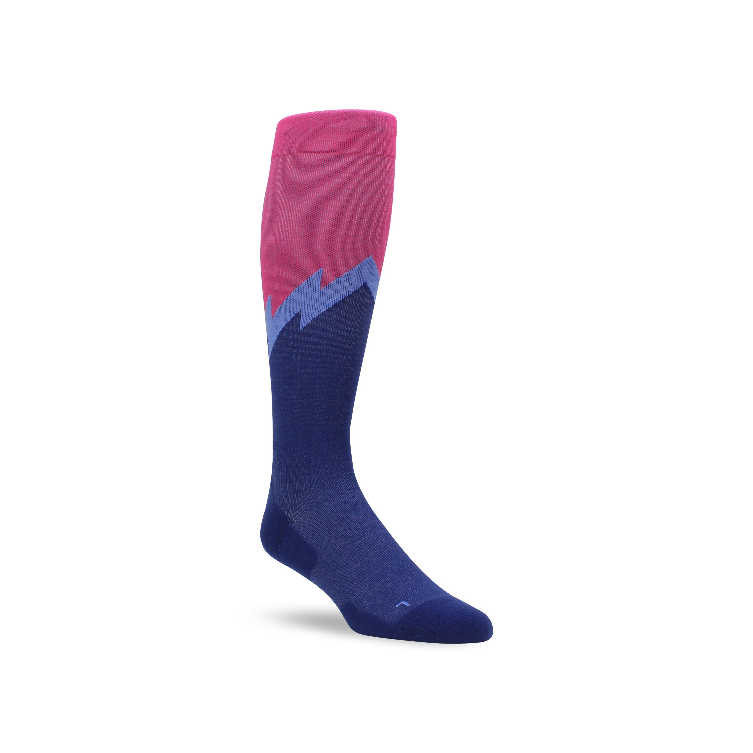 Valen Run OTC Compression Socks in black with graduated compression design, showcasing moisture-wicking fabric and anatomical fit.