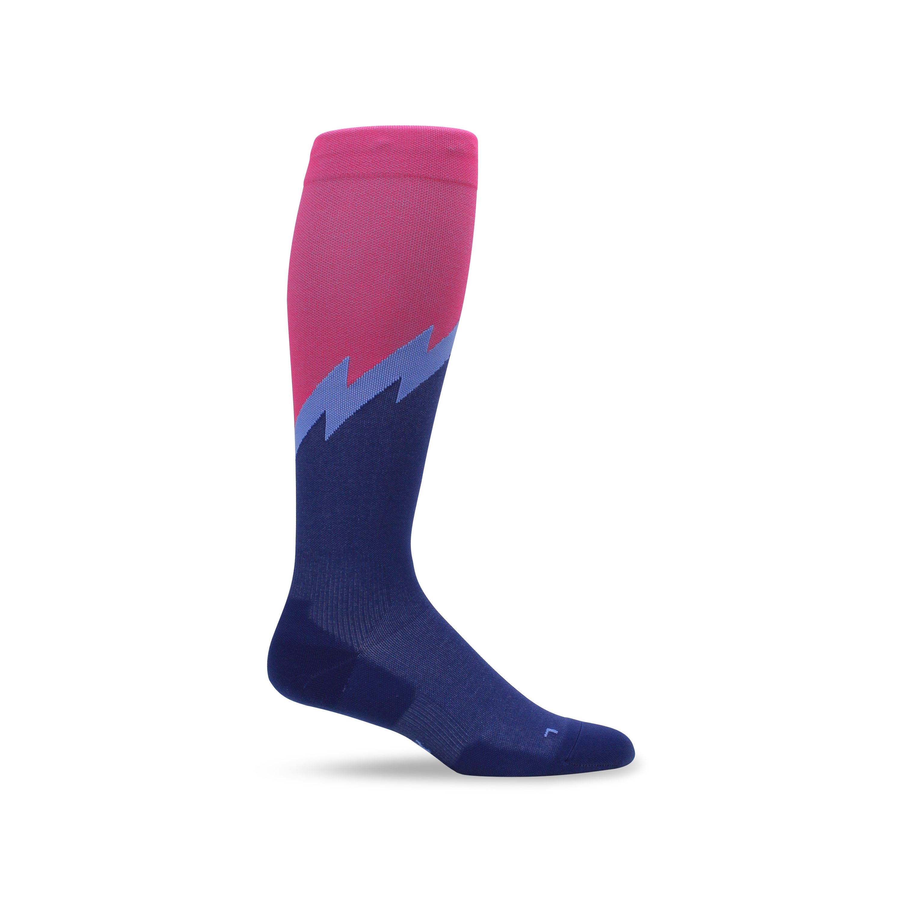 Valen Run OTC Compression Socks in black with graduated compression design, showcasing moisture-wicking fabric and anatomical fit.