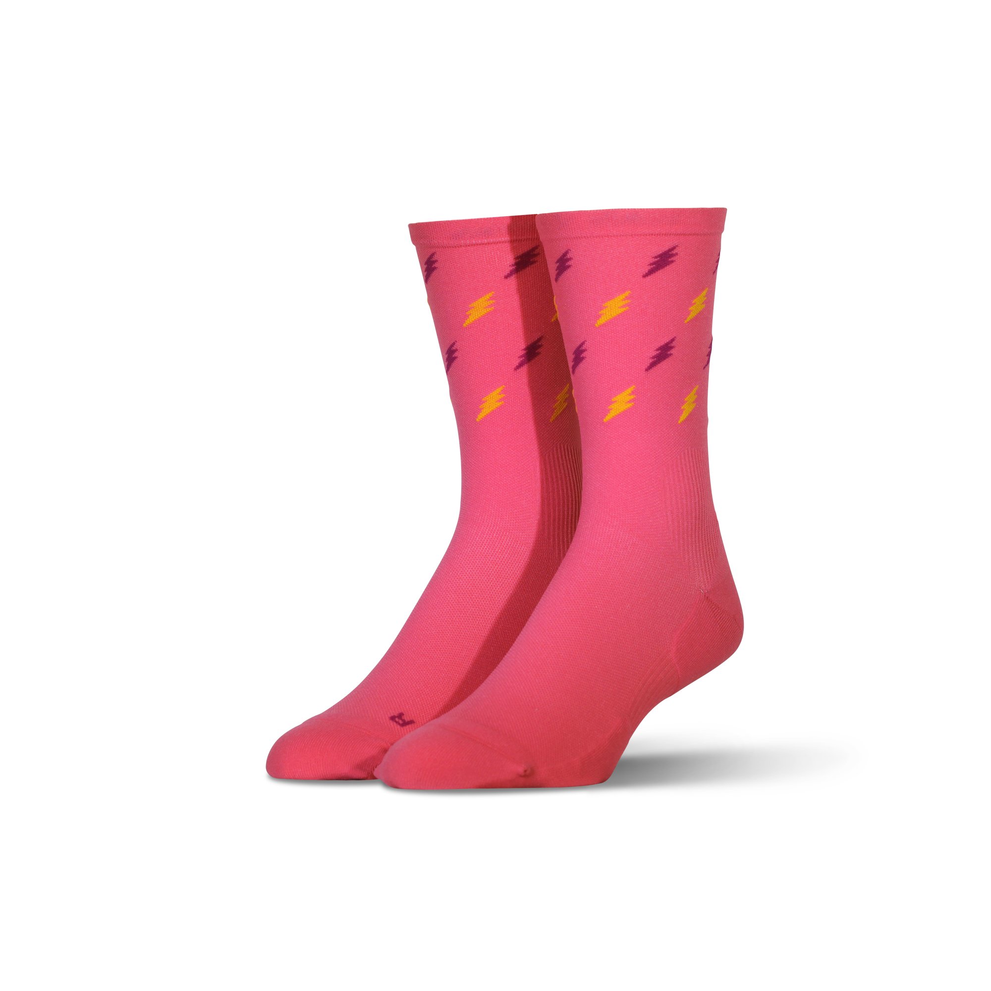 A pair of Voltage Run Crew Compression Socks designed for enhanced performance and recovery, featuring graduated compression and moisture-wicking fabric.