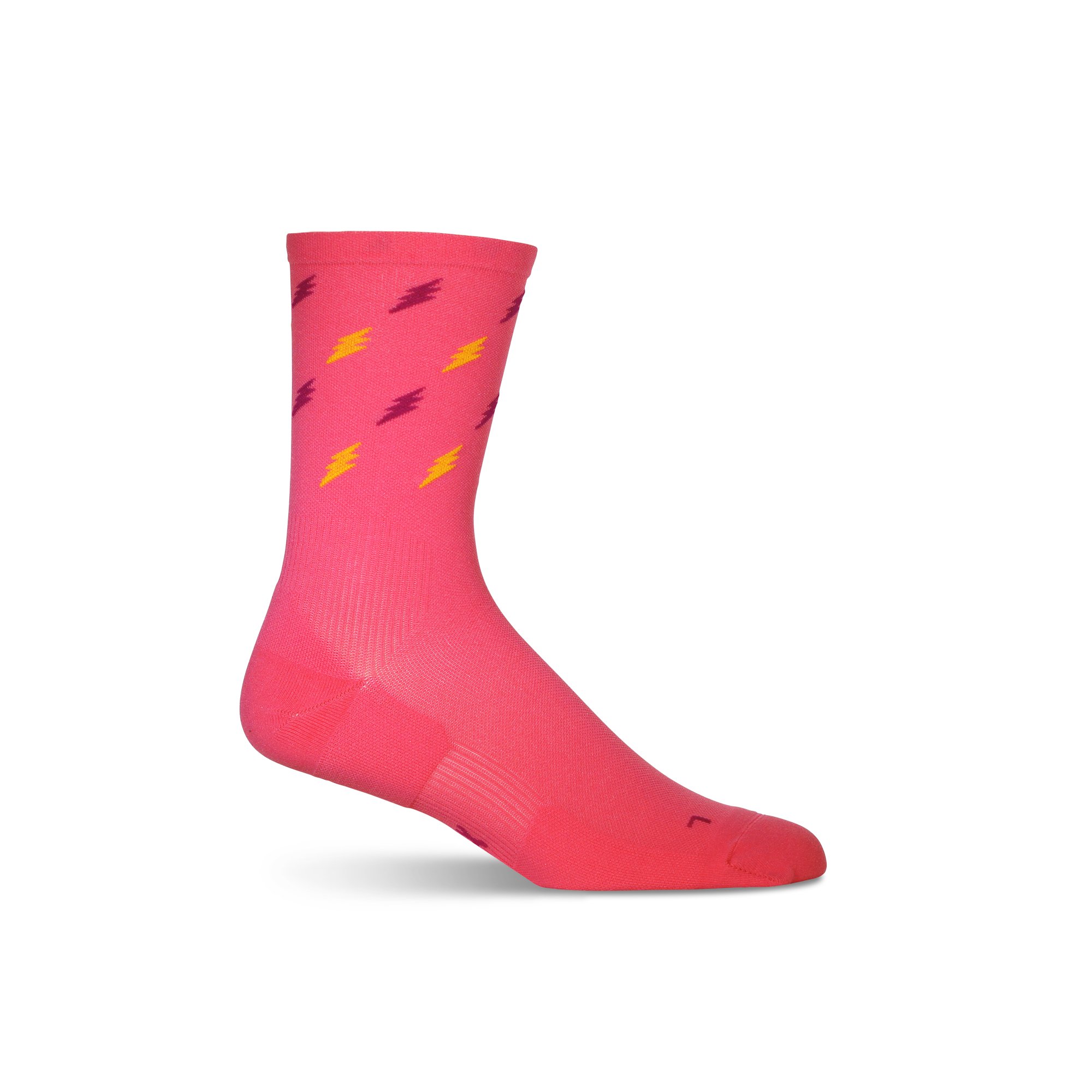 A pair of Voltage Run Crew Compression Socks designed for enhanced performance and recovery, featuring graduated compression and moisture-wicking fabric.