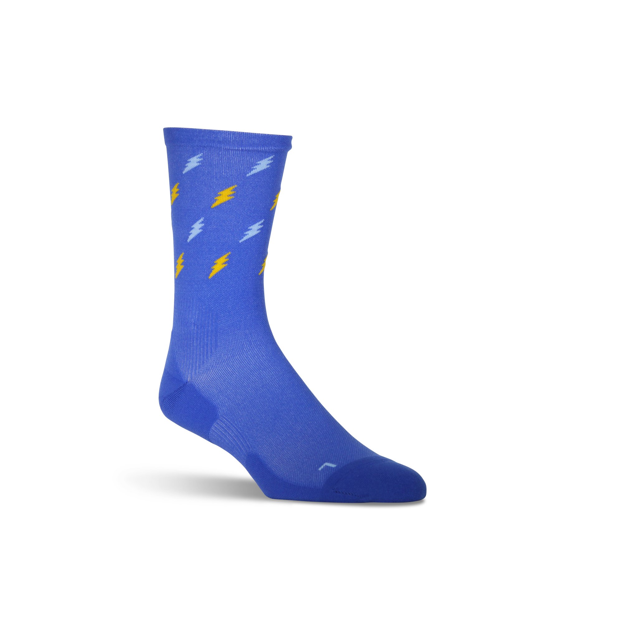 A pair of Voltage Run Crew Compression Socks designed for athletic performance, featuring graduated compression and moisture-wicking technology.