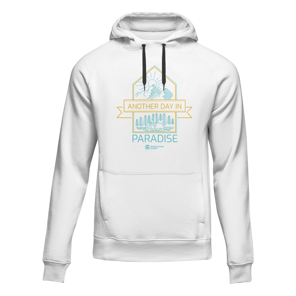 Another Day In Paradise Unisex Hoodie in a stylish design, showcasing its comfortable fit and vibrant colors.