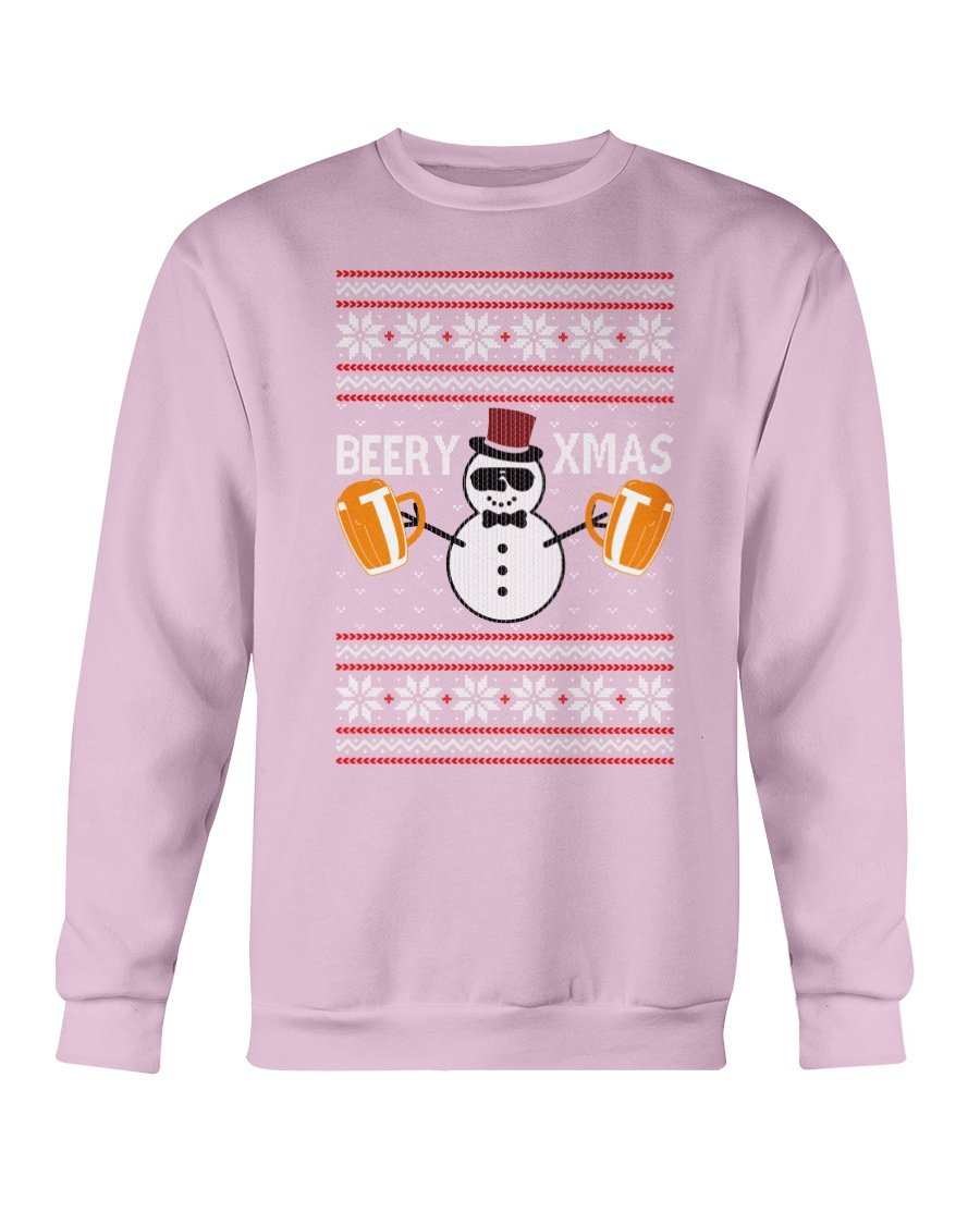 A cozy Beer for Christmas Sweatshirt featuring a festive design, perfect for holiday celebrations and casual wear.