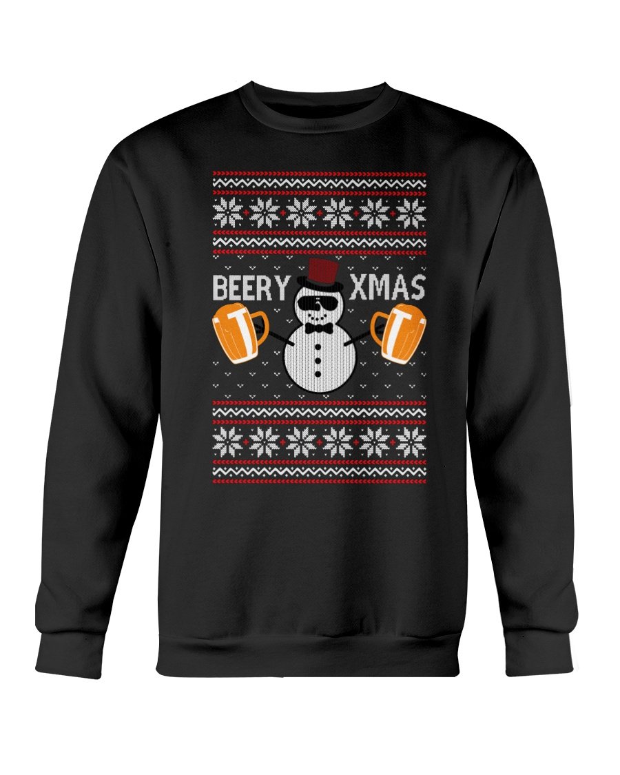 A cozy Beer for Christmas Sweatshirt featuring a festive design, perfect for holiday celebrations and casual wear.