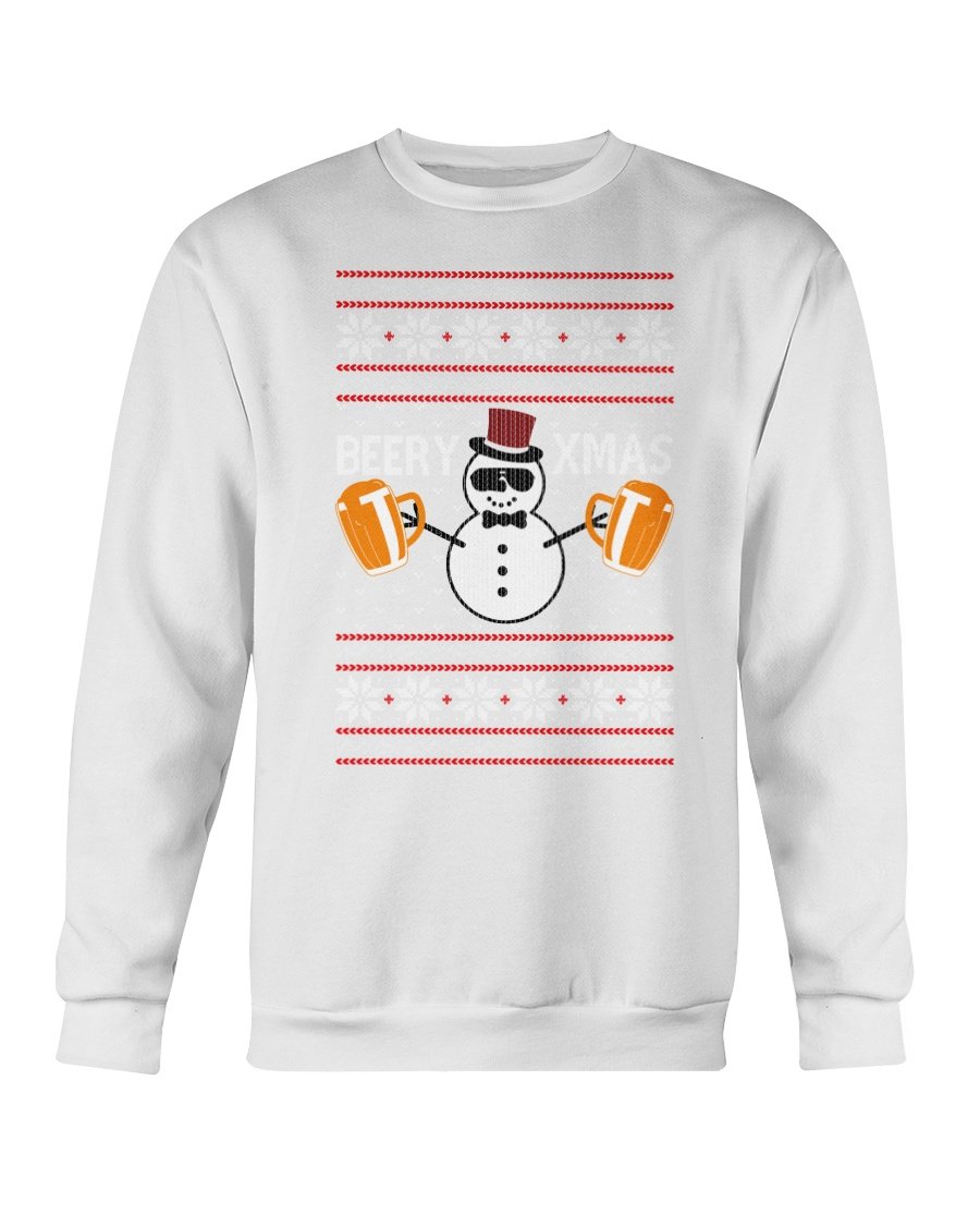 A cozy Beer for Christmas Sweatshirt featuring a festive design, perfect for holiday celebrations and casual wear.