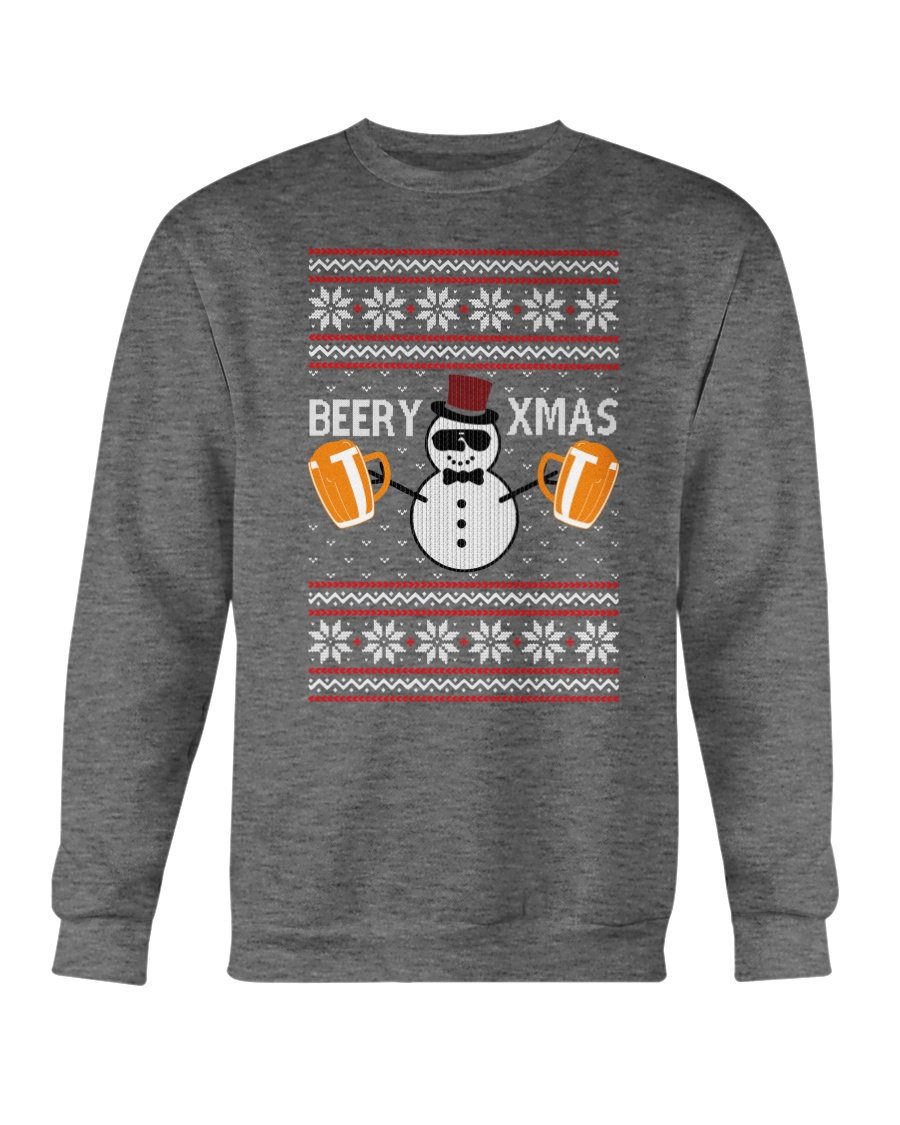 A cozy Beer for Christmas Sweatshirt featuring a festive design, perfect for holiday celebrations and casual wear.