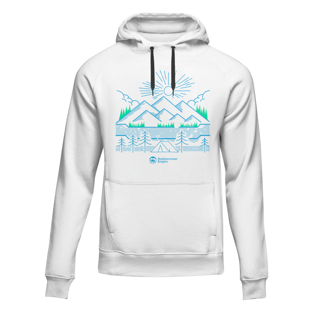 Camping Lines Unisex Hoodie featuring a classic fit and unique design, perfect for outdoor activities and everyday wear.