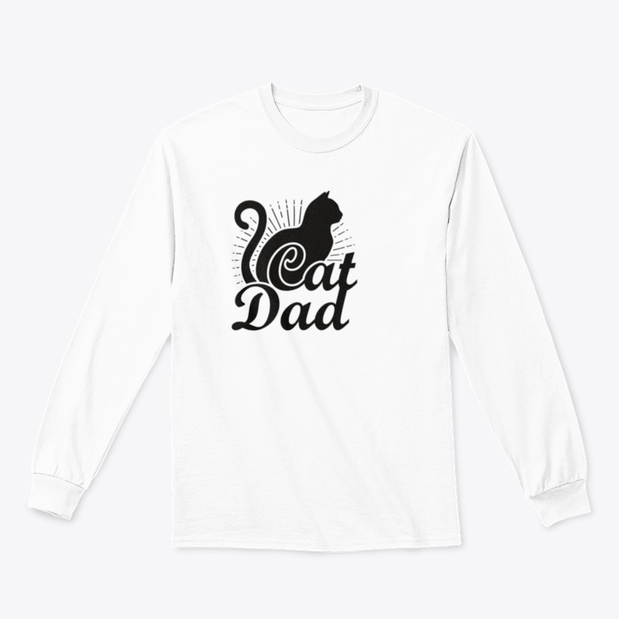 A stylish Cat Dad Quote Vector t-shirt featuring a cute cat design, made from soft 100% cotton fabric.