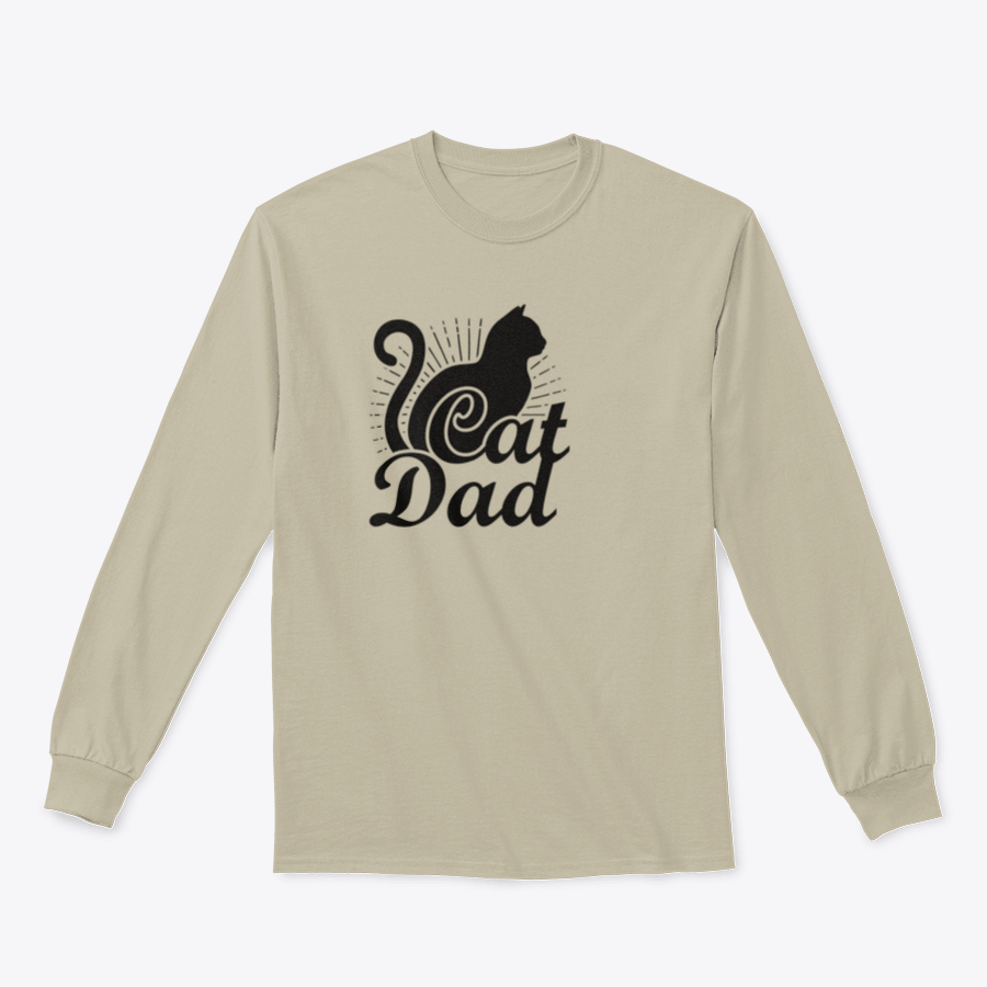 A stylish Cat Dad Quote Vector t-shirt featuring a cute cat design, made from soft 100% cotton fabric.