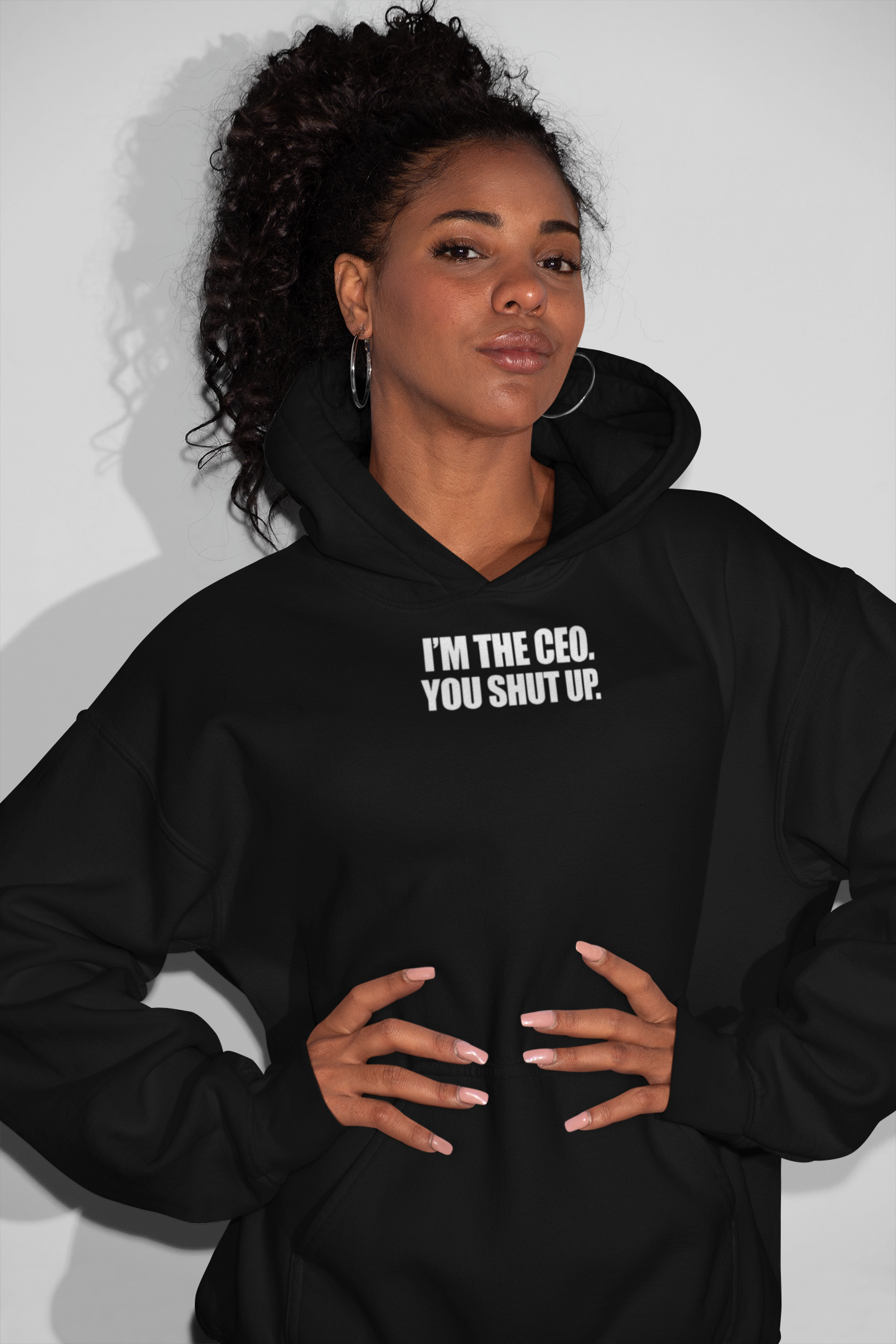 Main CEO Shut Up Women Hoodie image