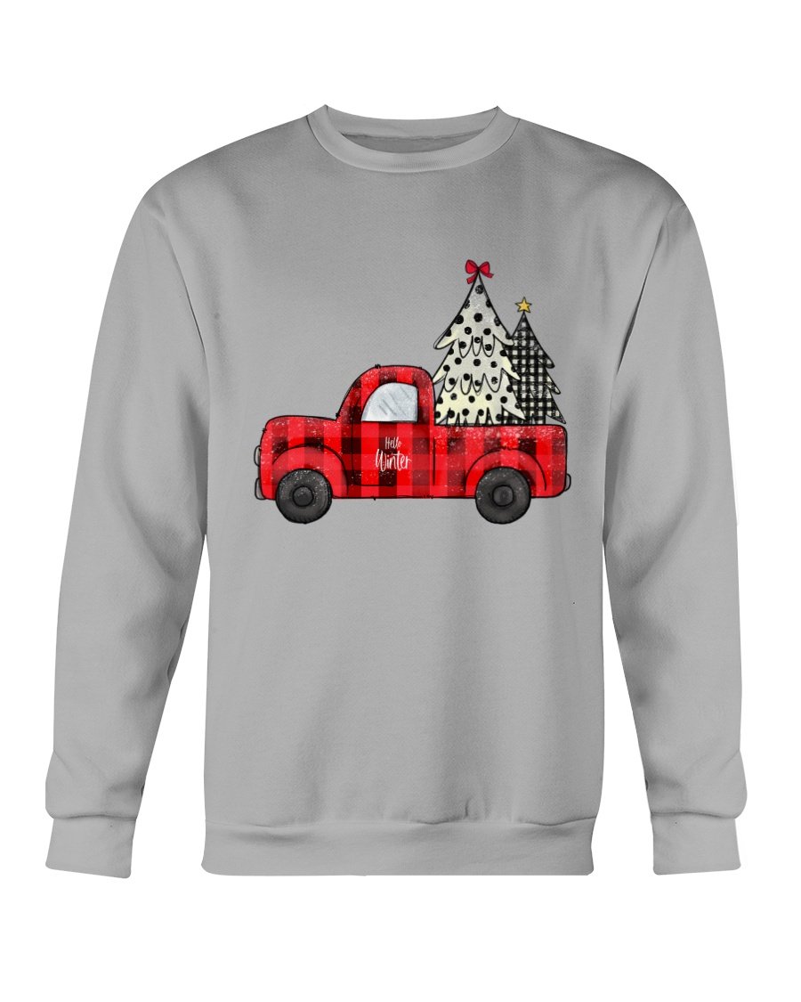 Cozy Christmas Tree Truck Sweatshirt featuring a festive design, perfect for holiday celebrations.