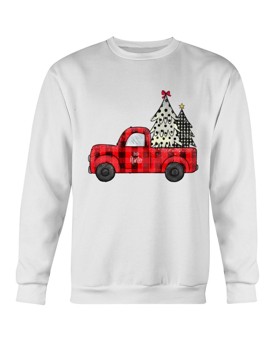 Cozy Christmas Tree Truck Sweatshirt featuring a festive design, perfect for holiday celebrations.